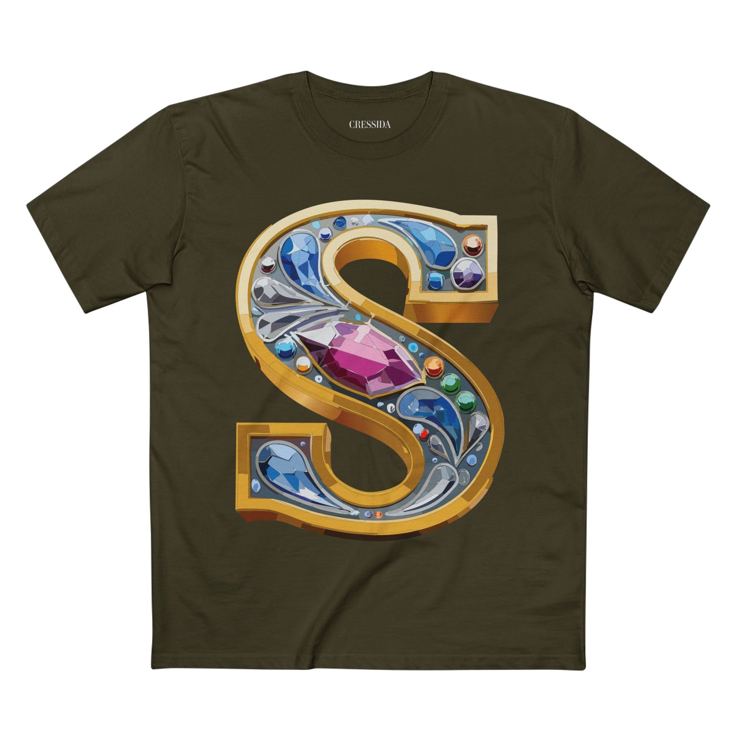 Letter Shirt, Shirt with Letters, Tee Shirt with Gold Letters