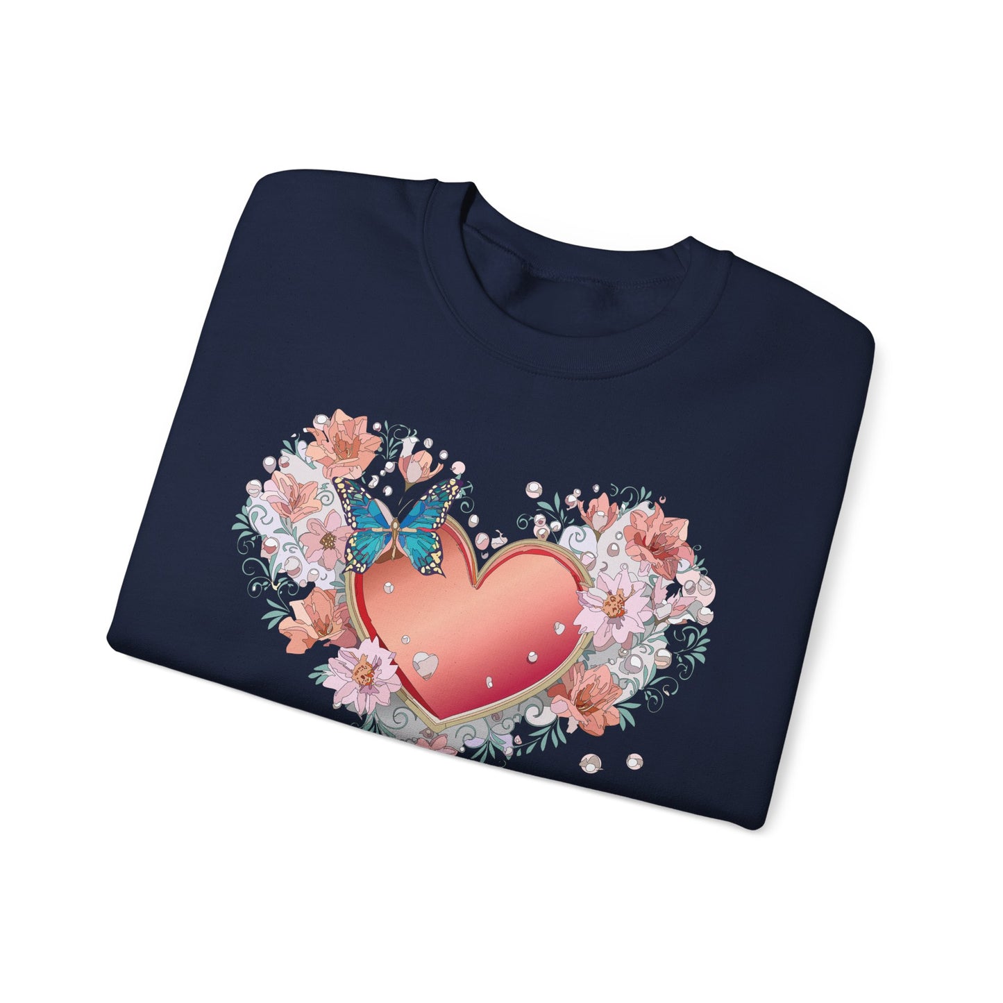 Floral Heart Sweatshirt, Floral Love Sweatshirt, Valentine's Day Sweatshirt, Heart Floral Sweatshirt