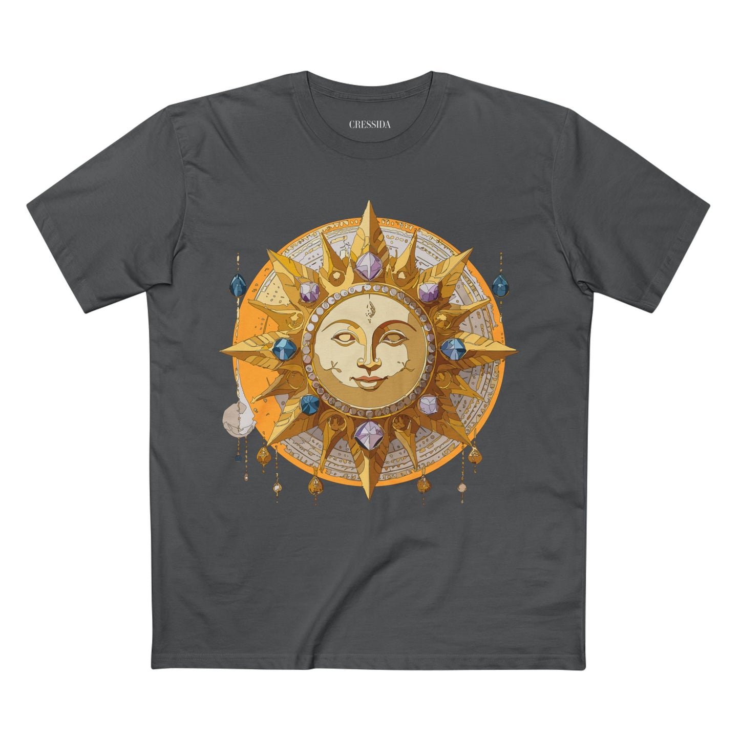 Sun Shirt, Shirt with Sun, Tee Shirt with Gold Sun