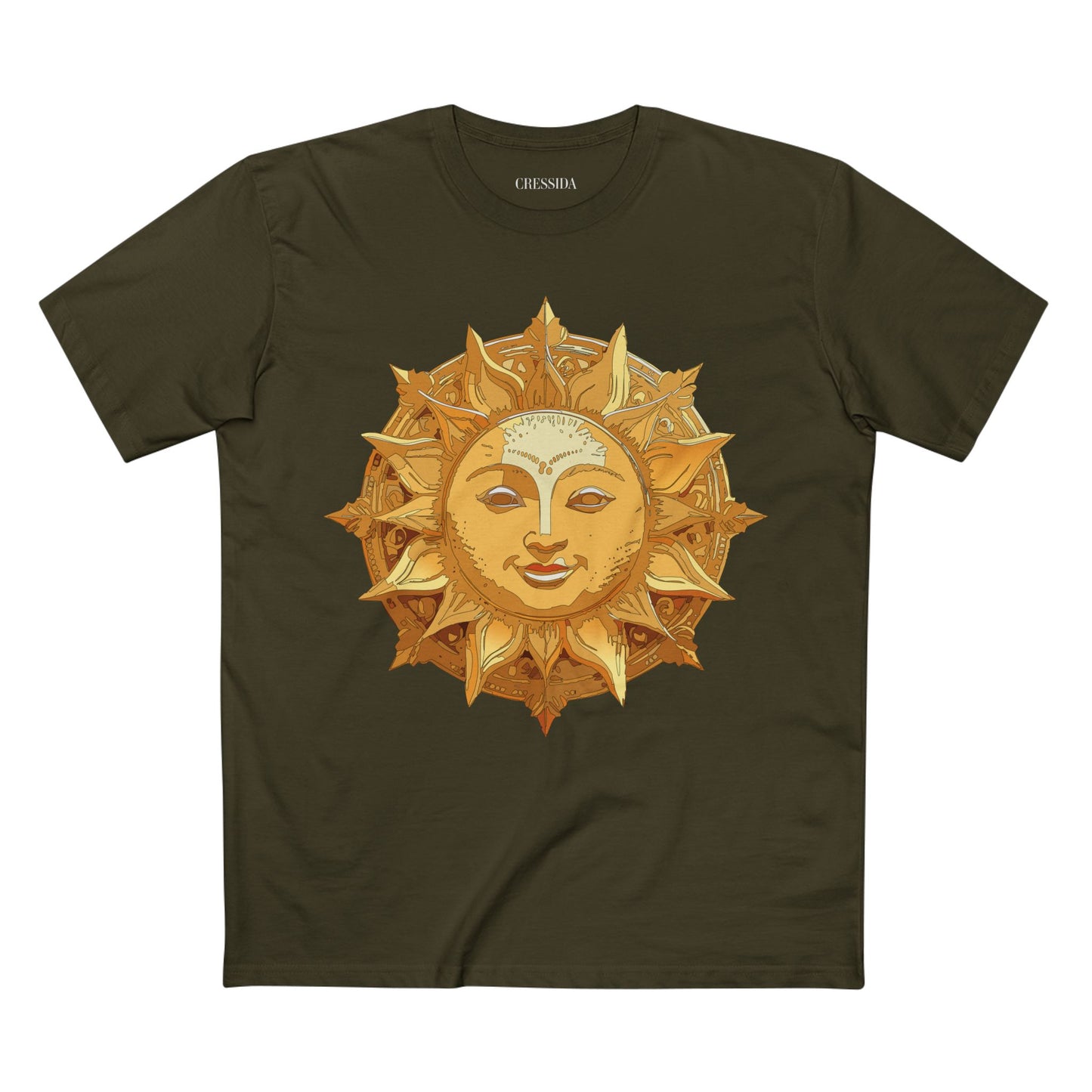 Sun Shirt, Shirt with Sun, Tee Shirt with Gold Sun
