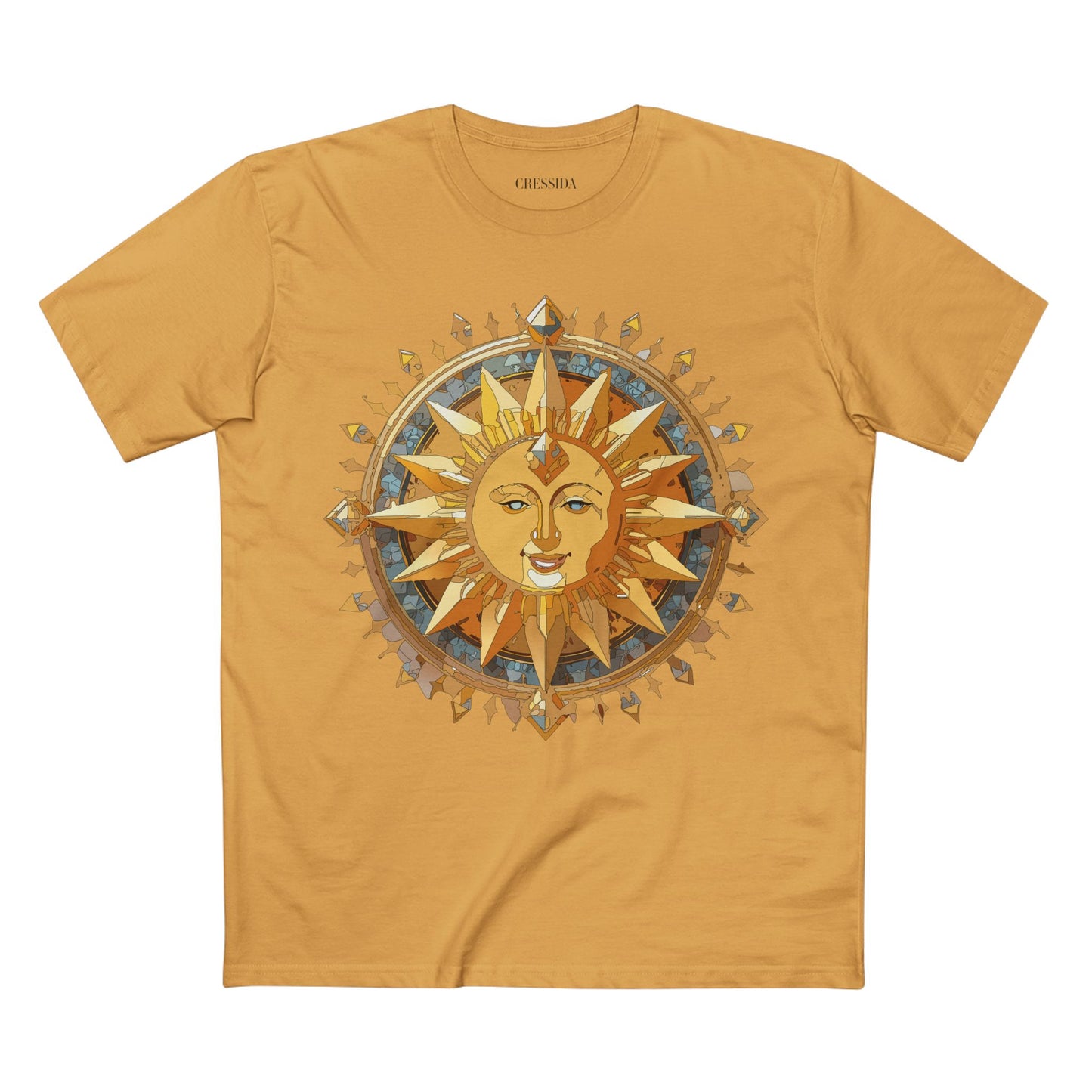 Sun Shirt, Shirt with Sun, Tee Shirt with Gold Sun