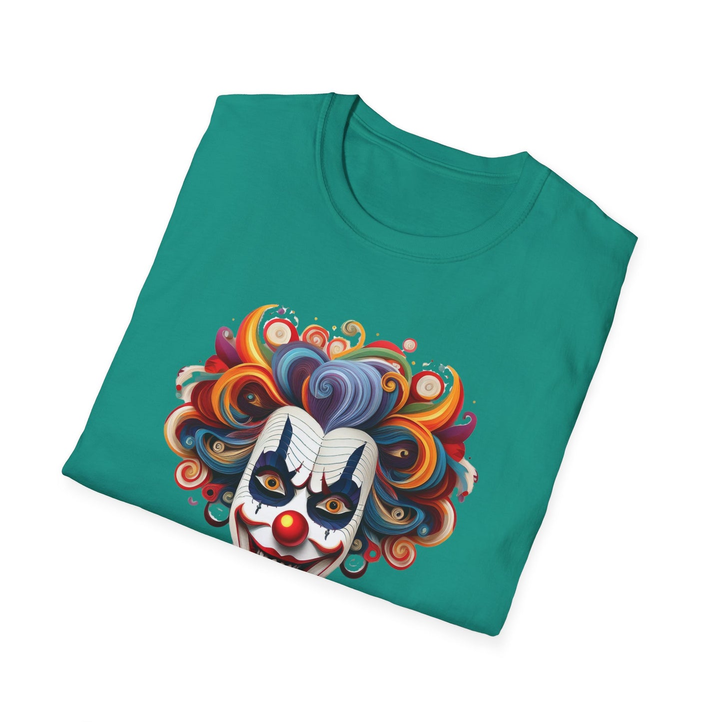 Clown Shirt, T Shirt with Clown, Funny Man Shirt, Tee Shirt with Funny Man, Circus Shirt, Shirt with Circus, Scary Man Shirt, Shirt with Scary Man