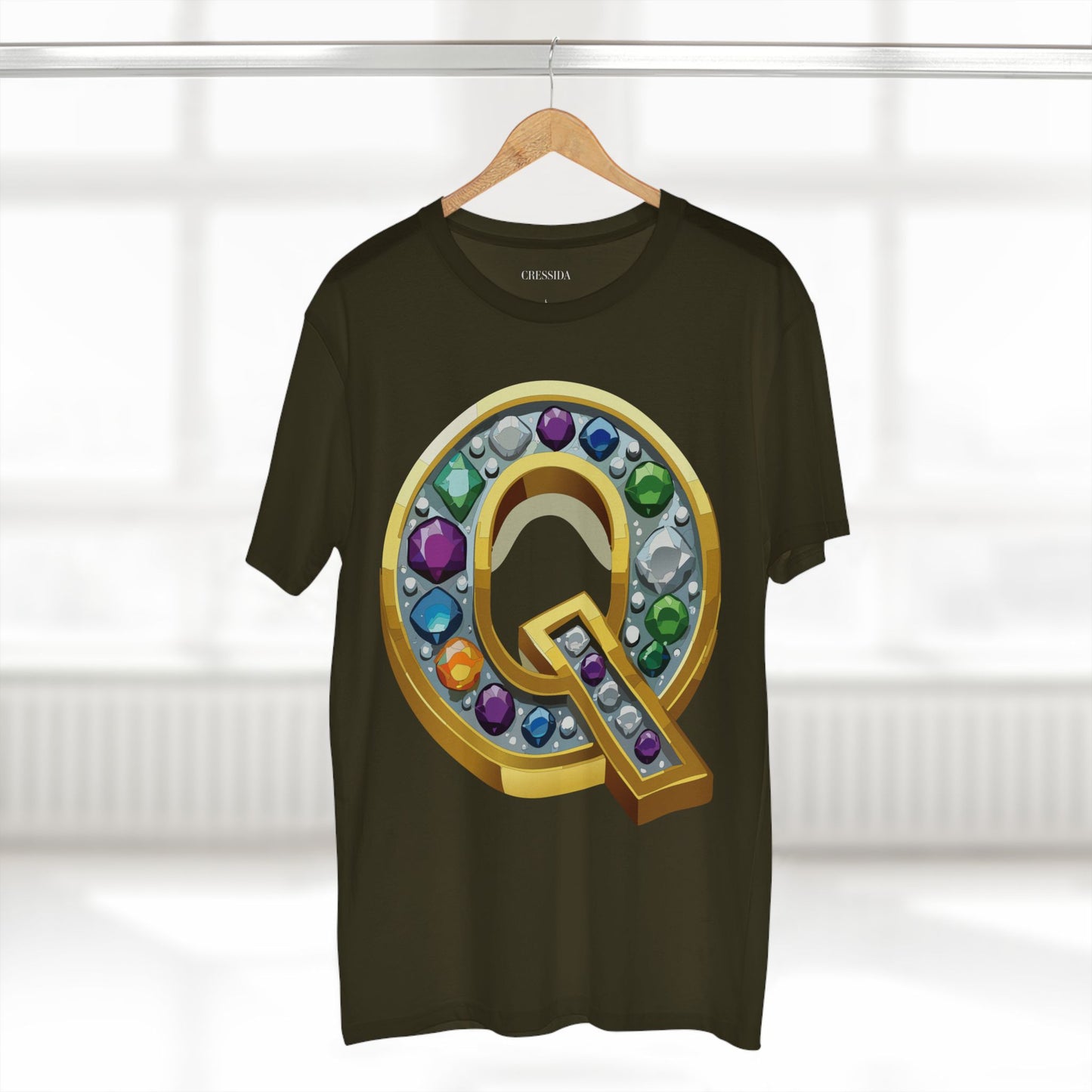 Letter Shirt, Shirt with Letters, Tee Shirt with Gold Letters