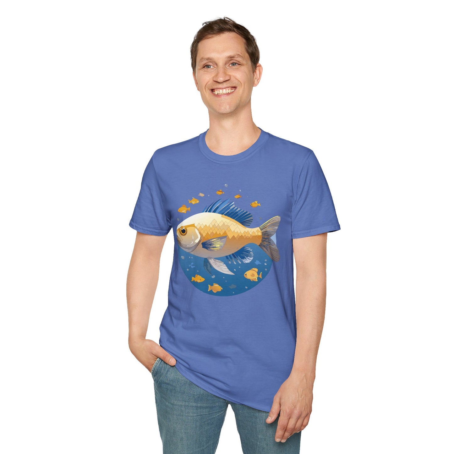 Fish Art Design Shirt, T Shirt with Fish, Graphic Shirt, Tee Shirt with Graphic Design, Shirt with Fish Graphic Art