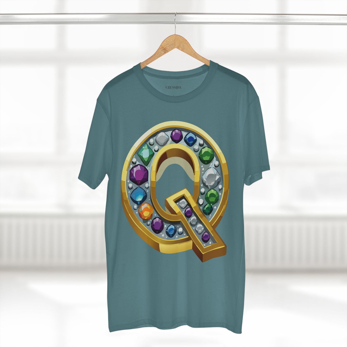 Letter Shirt, Shirt with Letters, Tee Shirt with Gold Letters