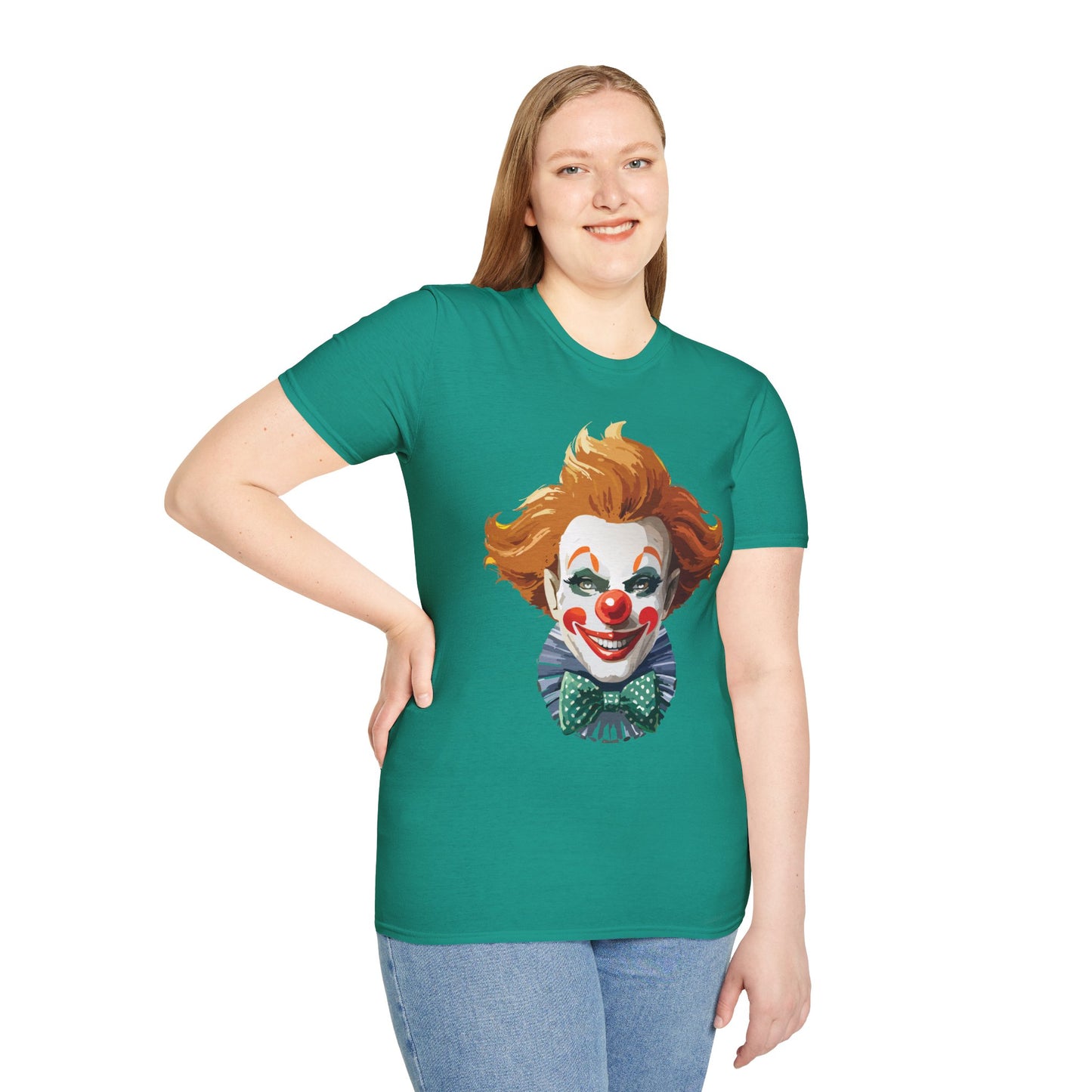 Clown Shirt, T Shirt with Clown, Funny Man Shirt, Tee Shirt with Funny Man, Circus Shirt, Shirt with Circus, Scary Man Shirt, Shirt with Scary Man