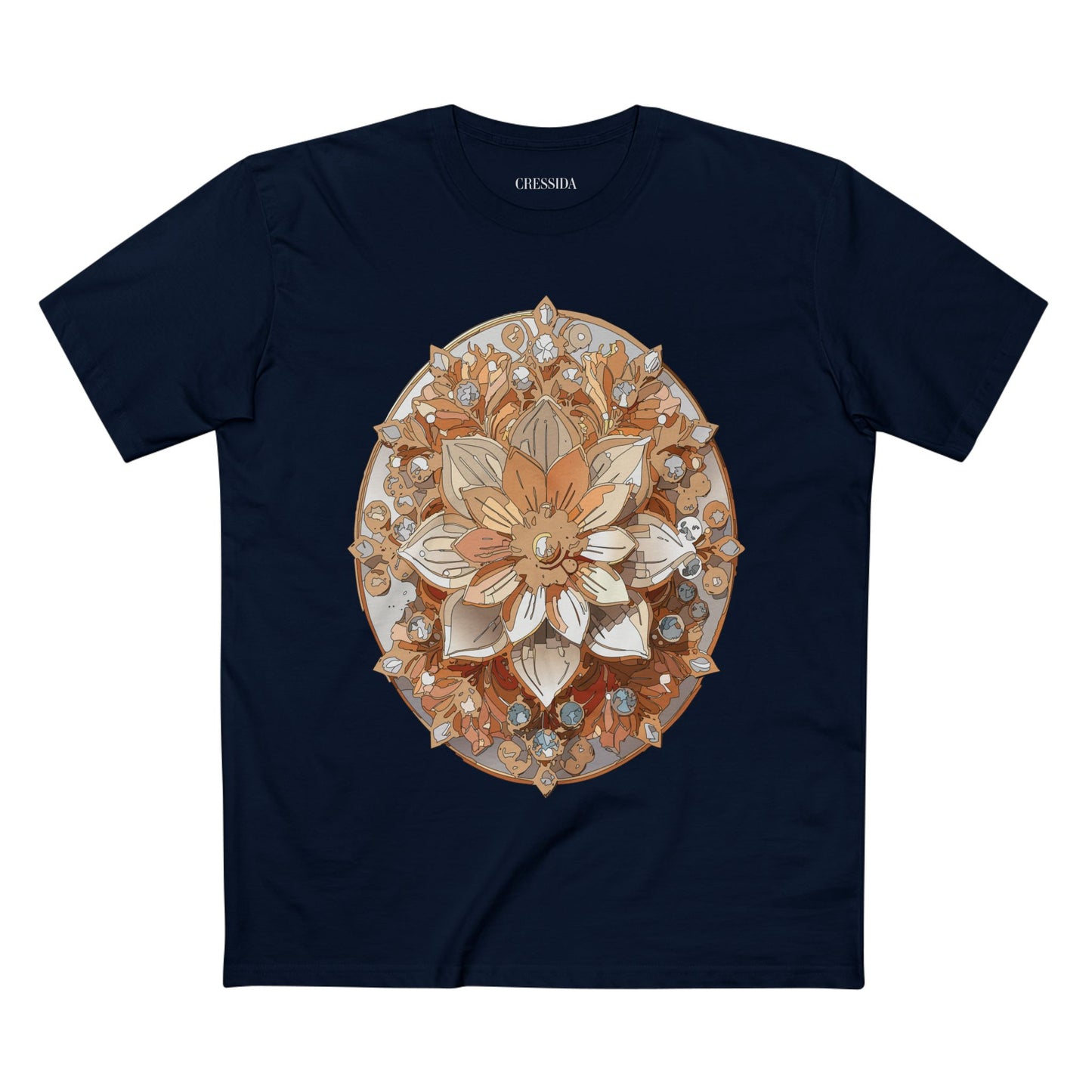 Floral Shirt, Shirt with Flower, Tee Shirt with Antique Flower