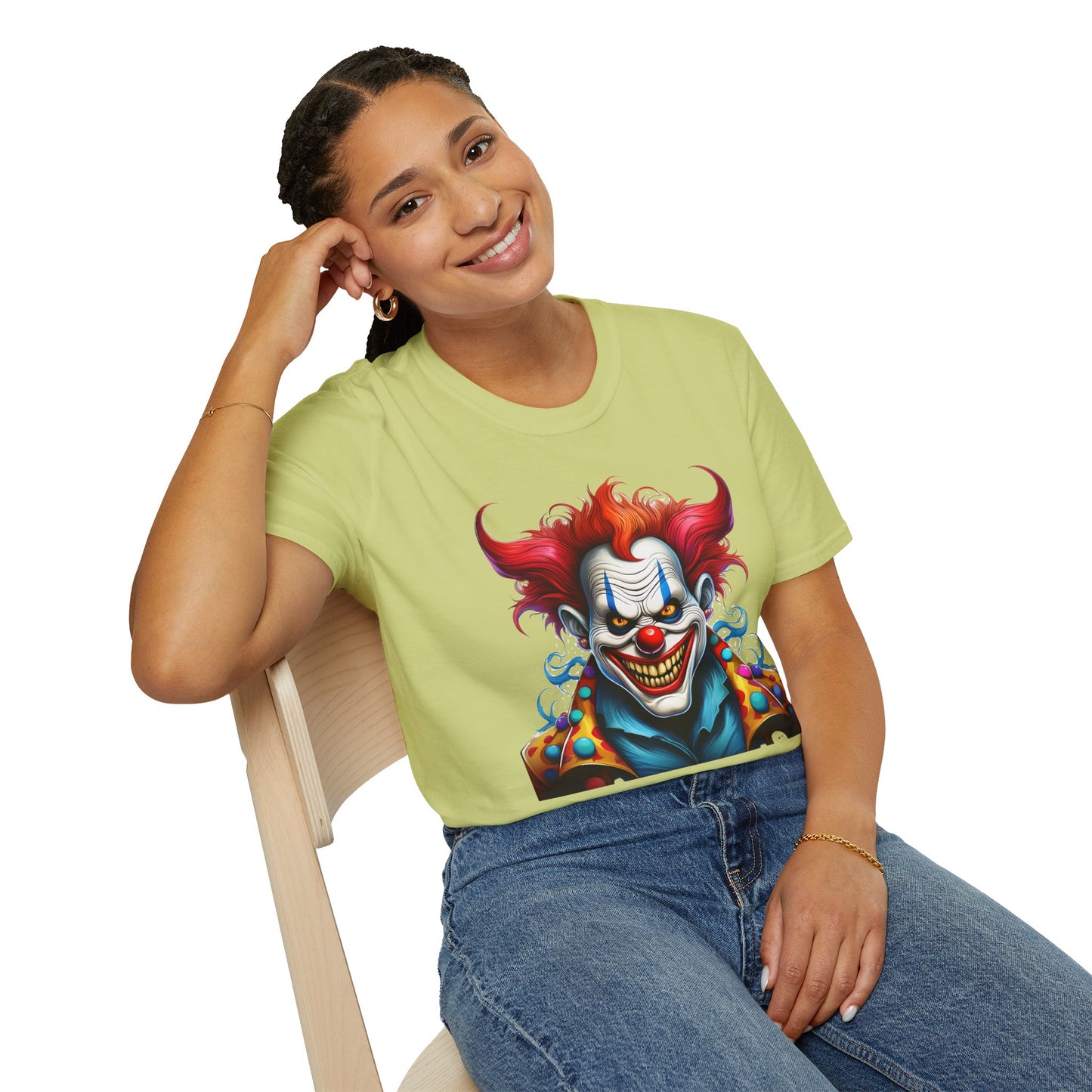 Clown Shirt, T Shirt with Clown, Funny Man Shirt, Tee Shirt with Funny Man, Circus Shirt, Shirt with Circus, Scary Man Shirt, Shirt with Scary Man