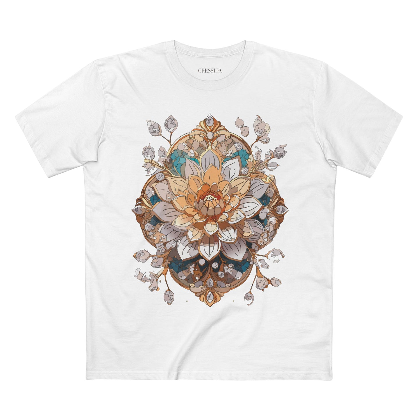 Floral Shirt, Shirt with Flower, Tee Shirt with Antique Flower