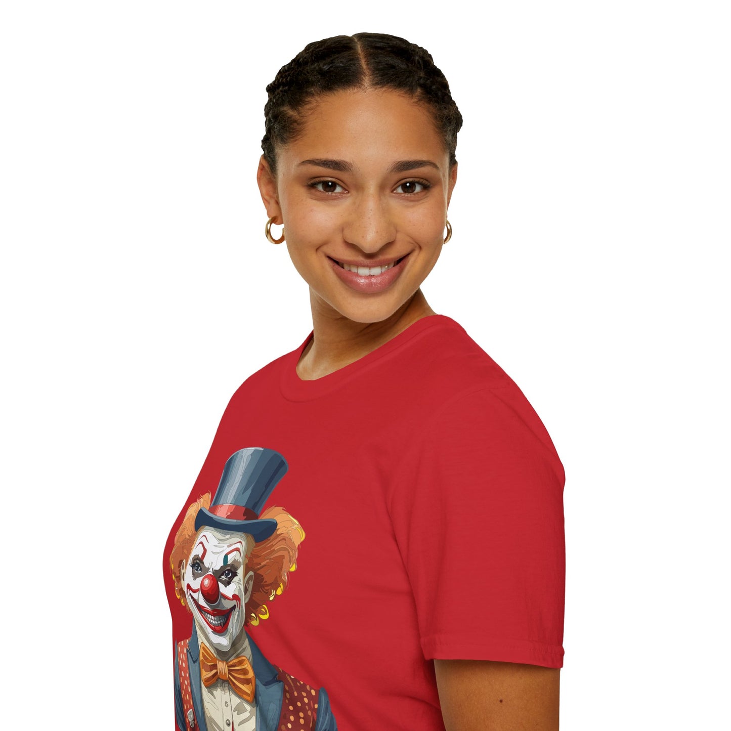 Clown Shirt, T Shirt with Clown, Funny Man Shirt, Tee Shirt with Funny Man, Circus Shirt, Shirt with Circus, Scary Man Shirt, Shirt with Scary Man