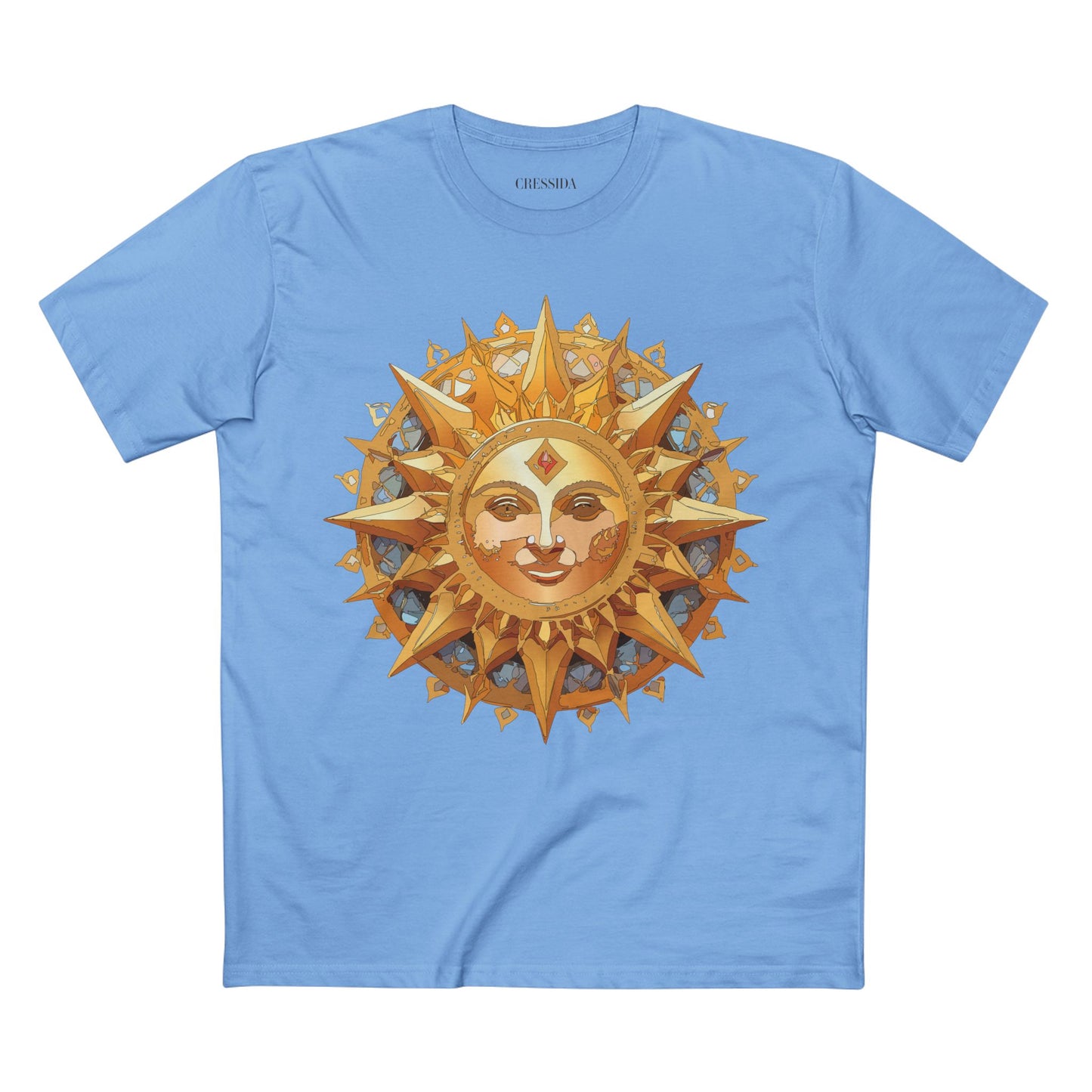 Sun Shirt, Shirt with Sun, Tee Shirt with Gold Sun