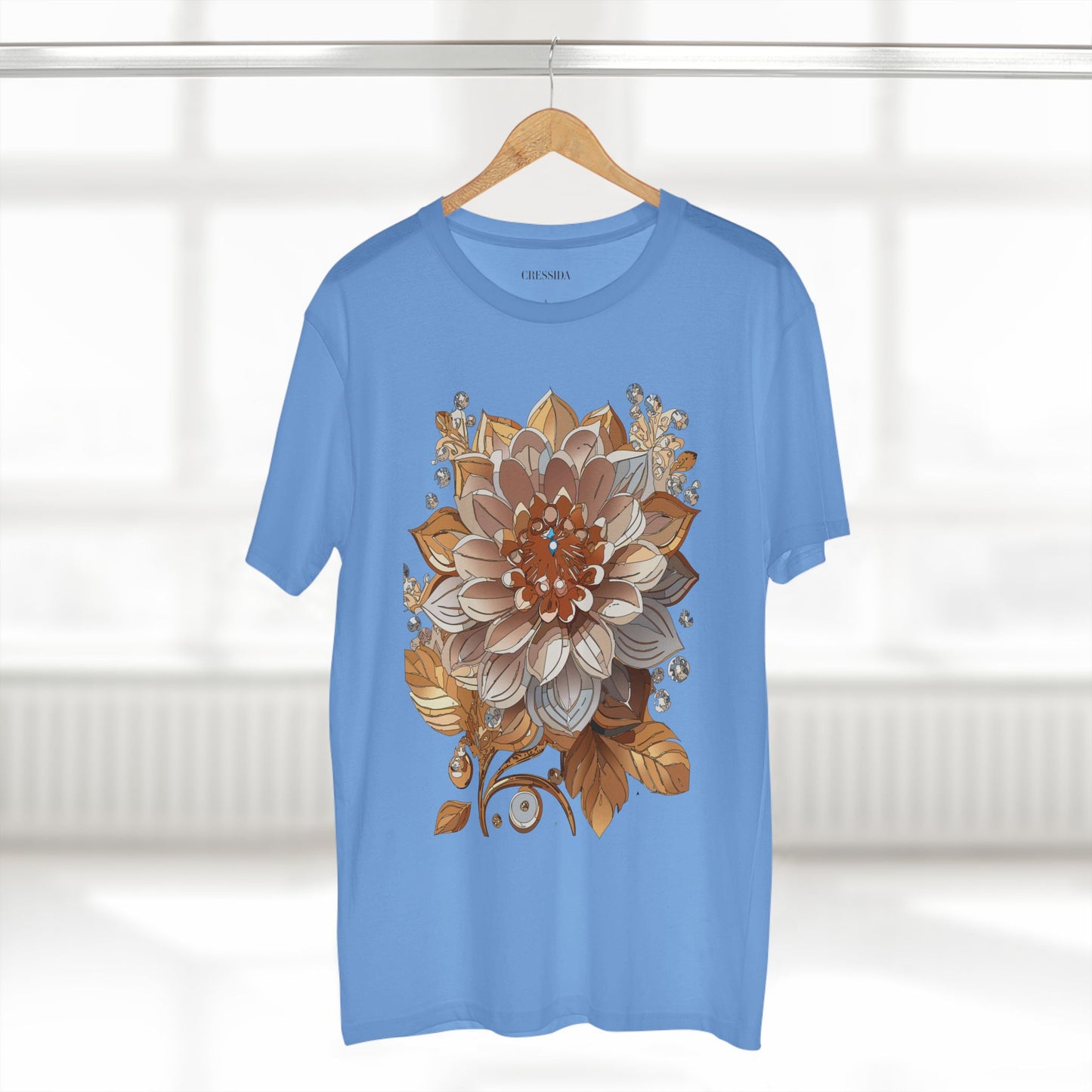 Floral Shirt, Shirt with Flower, Tee Shirt with Antique Flower
