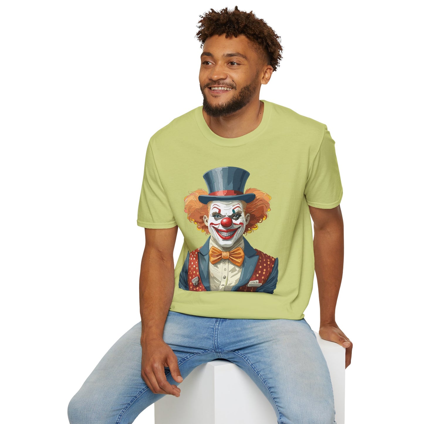 Clown Shirt, T Shirt with Clown, Funny Man Shirt, Tee Shirt with Funny Man, Circus Shirt, Shirt with Circus, Scary Man Shirt, Shirt with Scary Man