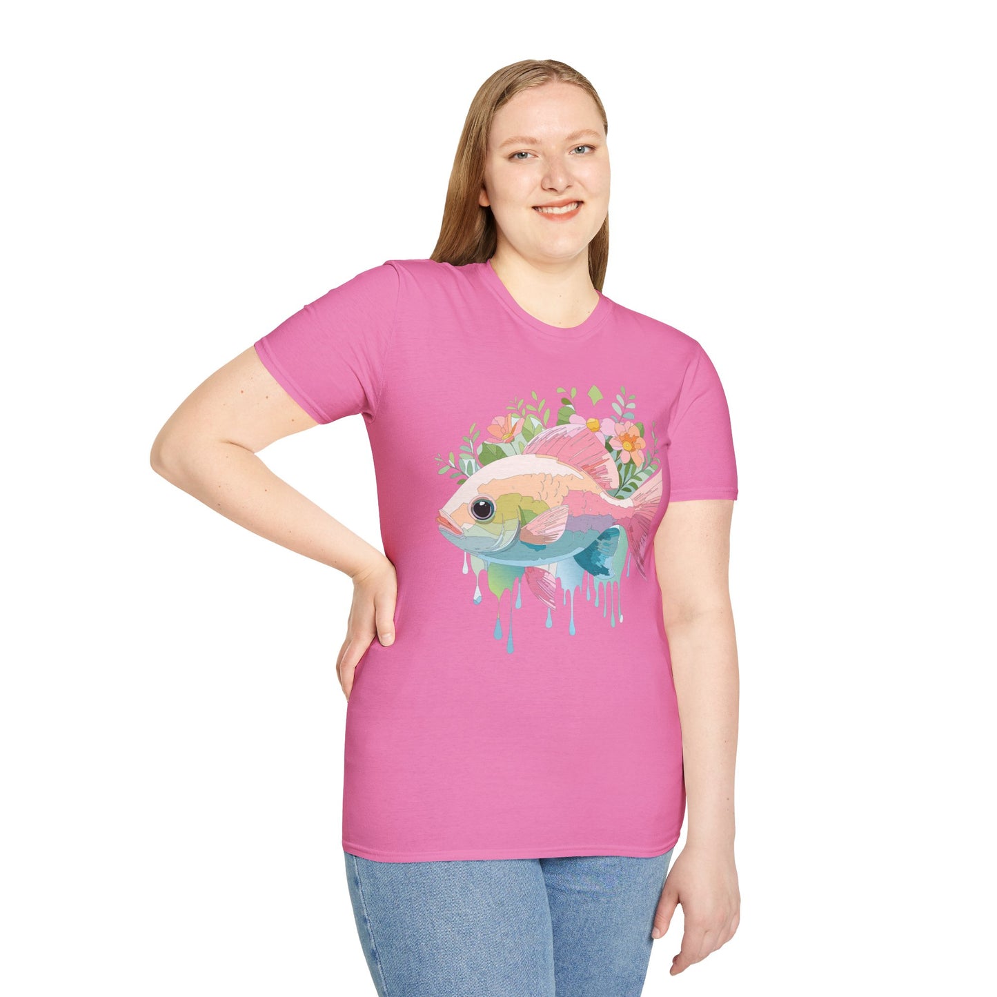 Fish Art Design Shirt, T Shirt with Fish, Graphic Shirt, Tee Shirt with Graphic Design, Shirt with Fish Graphic Art