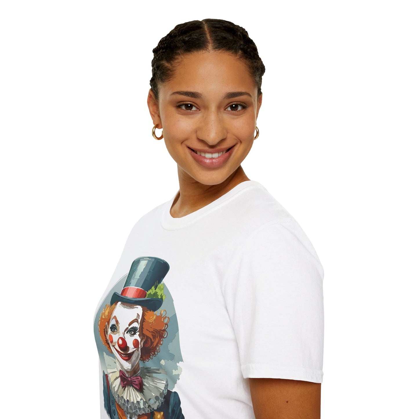 Clown Shirt, T Shirt with Clown, Funny Man Shirt, Tee Shirt with Funny Man, Circus Shirt, Shirt with Circus, Scary Man Shirt, Shirt with Scary Man