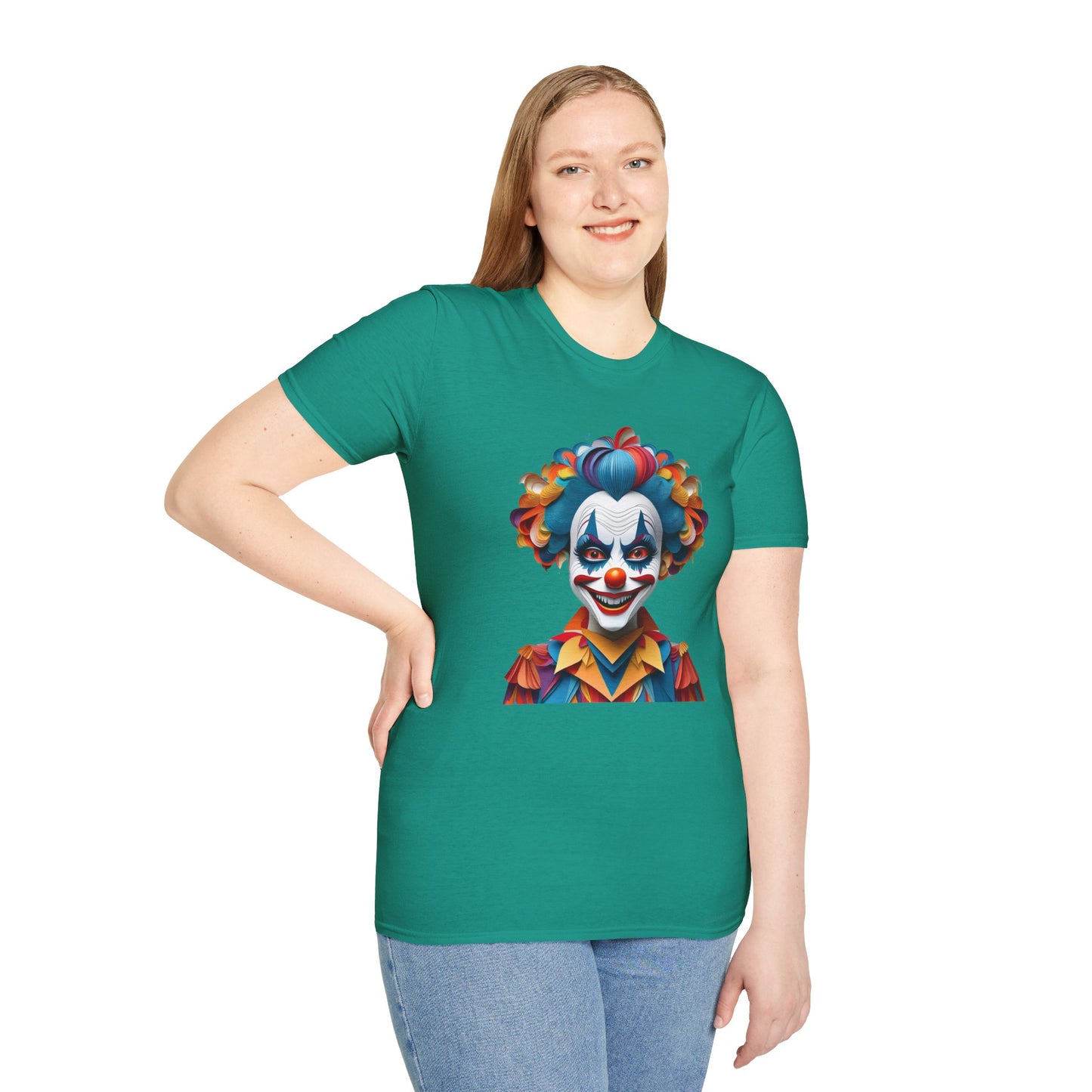 Clown Shirt, T Shirt with Clown, Funny Man Shirt, Tee Shirt with Funny Man, Circus Shirt, Shirt with Circus, Scary Man Shirt, Shirt with Scary Man