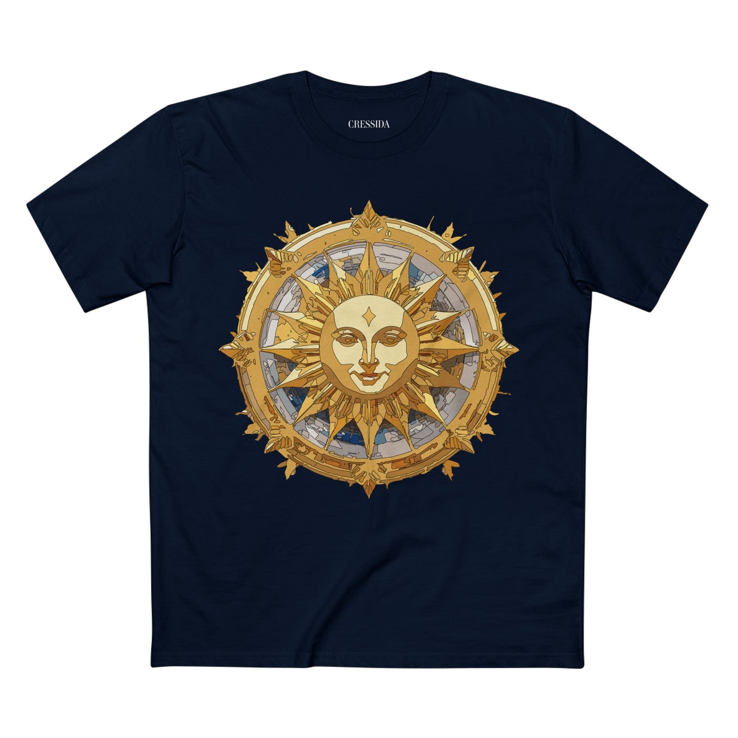 Sun Shirt, Shirt with Sun, Tee Shirt with Gold Sun