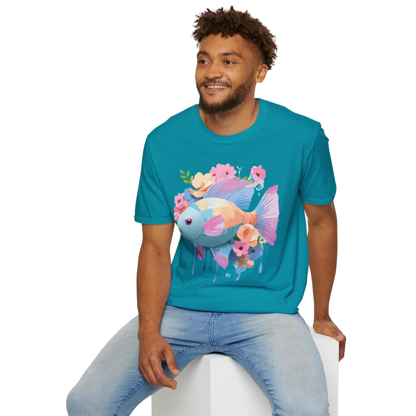 Fish Art Design Shirt, T Shirt with Fish, Graphic Shirt, Tee Shirt with Graphic Design, Shirt with Fish Graphic Art