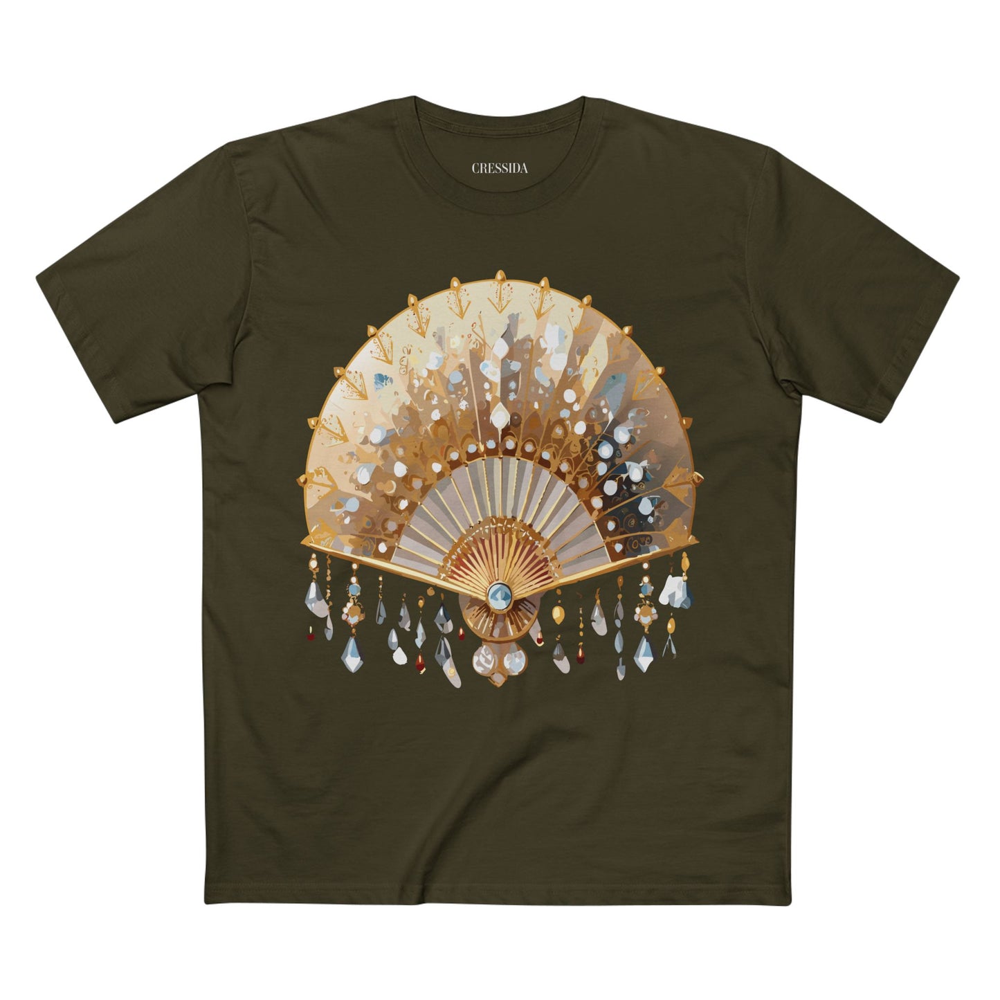 Fan shirt, Shirt with Fan, Tee Shirt with Antique Fan