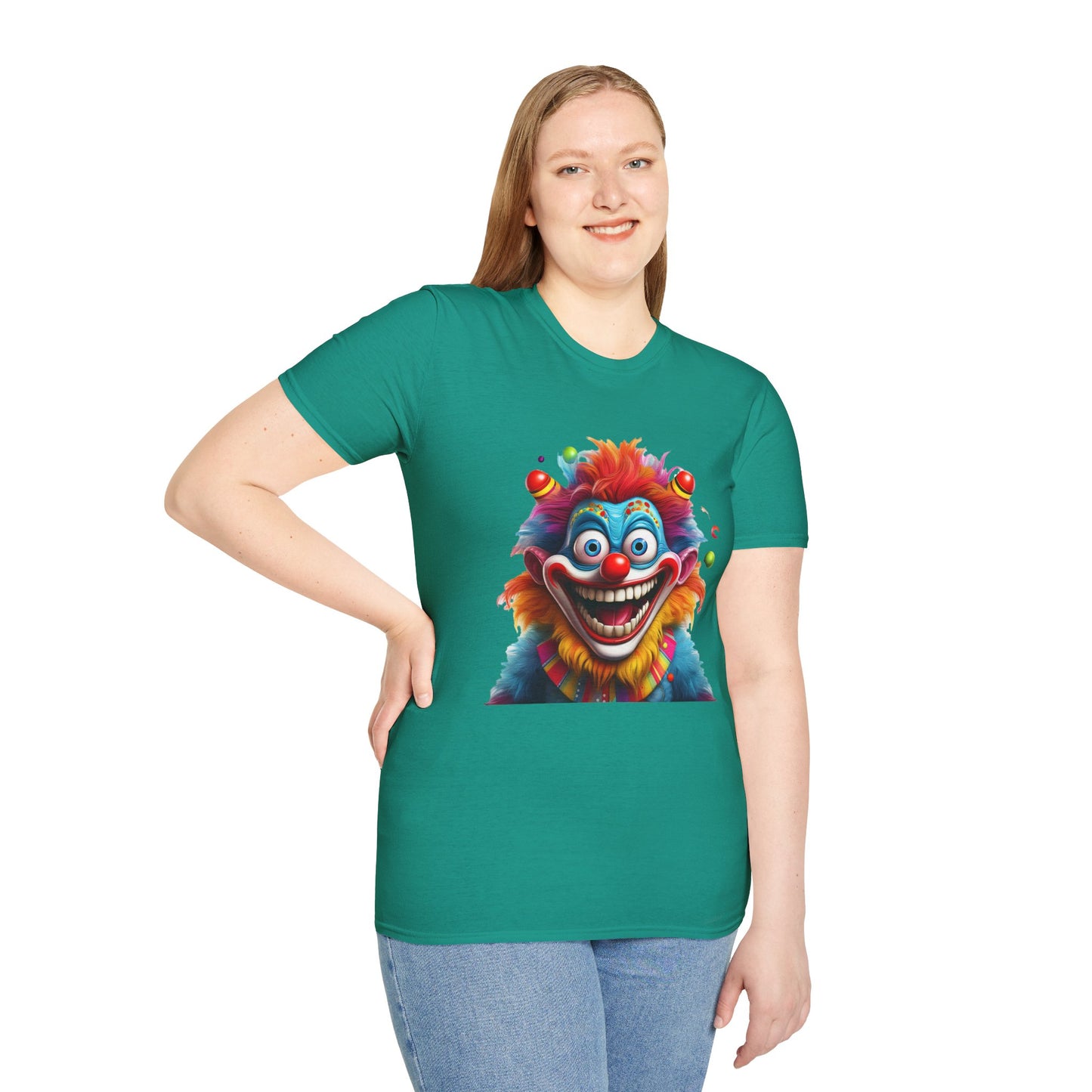 Clown Shirt, T Shirt with Clown, Funny Man Shirt, Tee Shirt with Funny Man, Circus Shirt, Shirt with Circus, Scary Man Shirt, Shirt with Scary Man