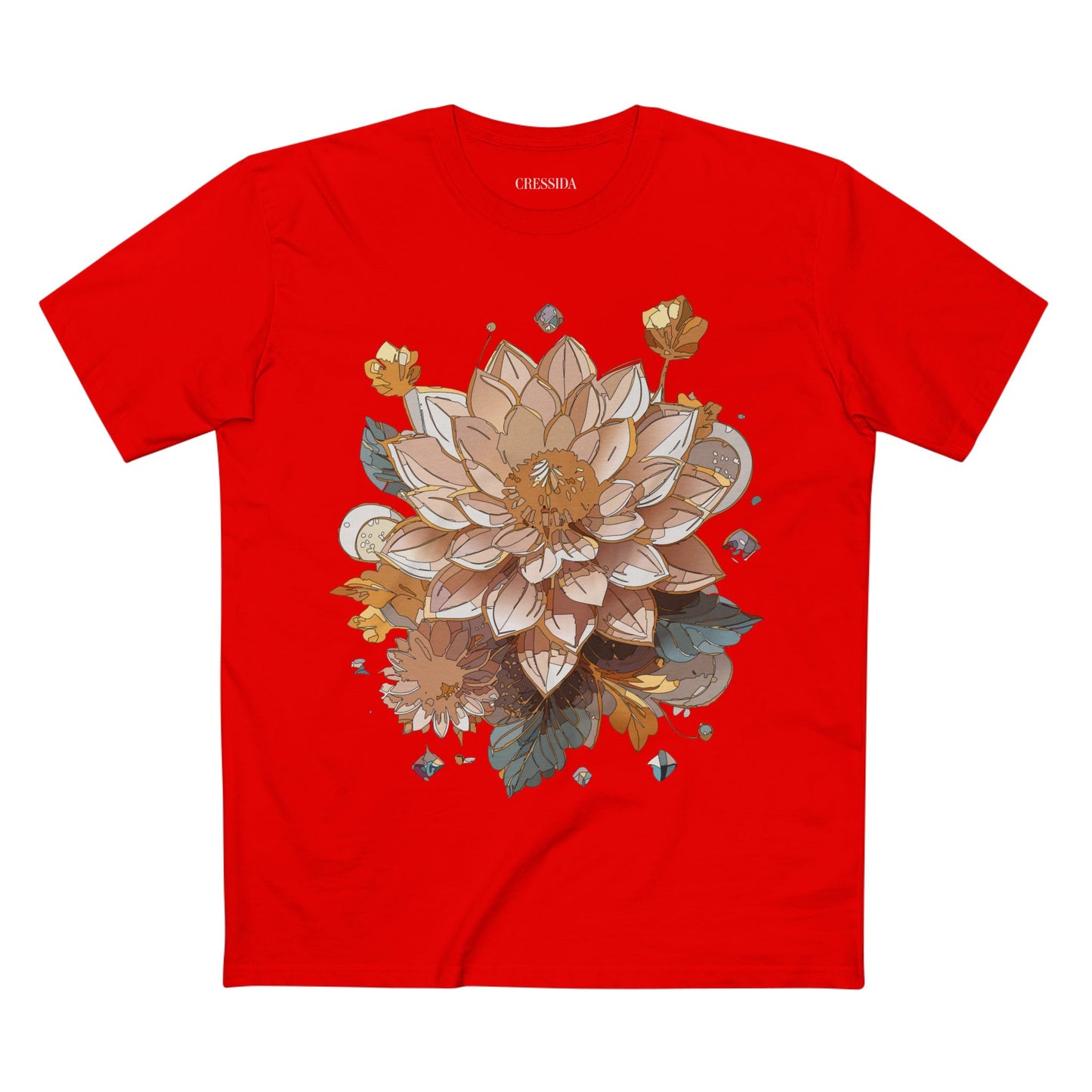 Floral Shirt, Shirt with Flower, Tee Shirt with Antique Flower