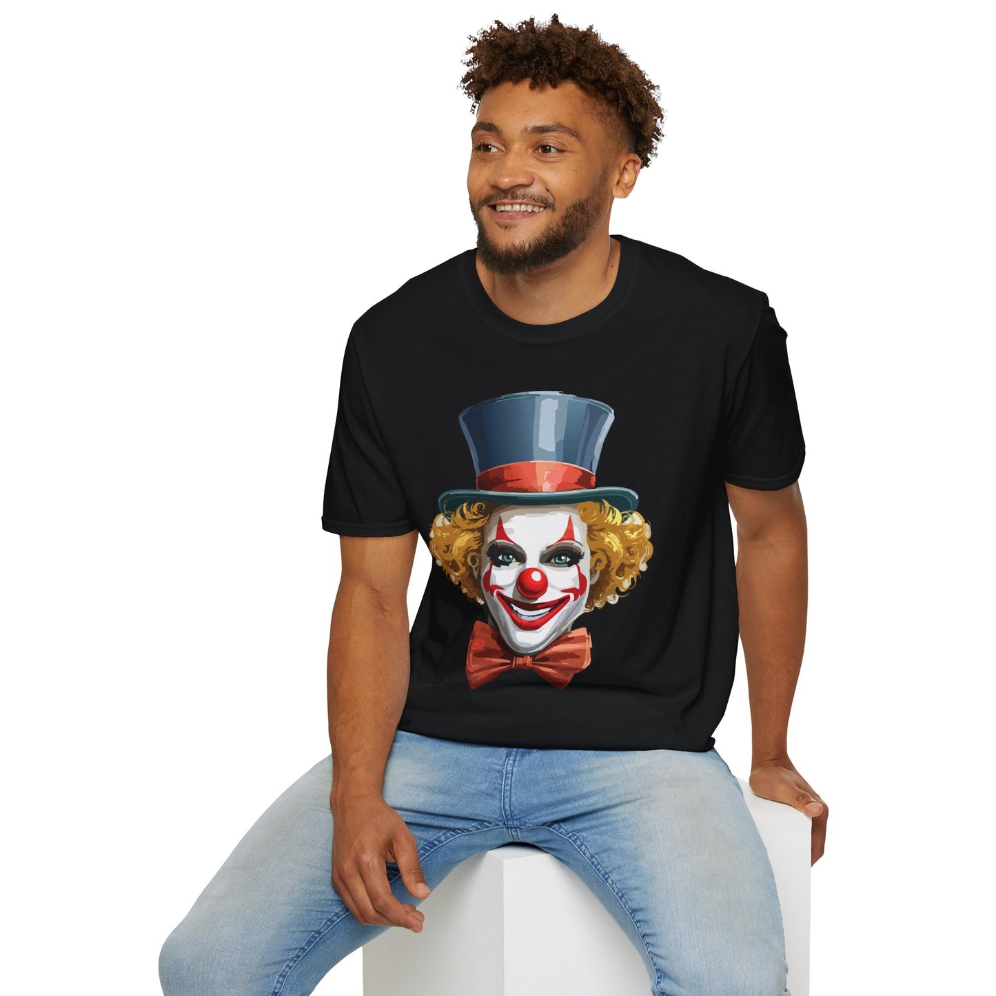 Clown Shirt, T Shirt with Clown, Funny Man Shirt, Tee Shirt with Funny Man, Circus Shirt, Shirt with Circus, Scary Man Shirt, Shirt with Scary Man