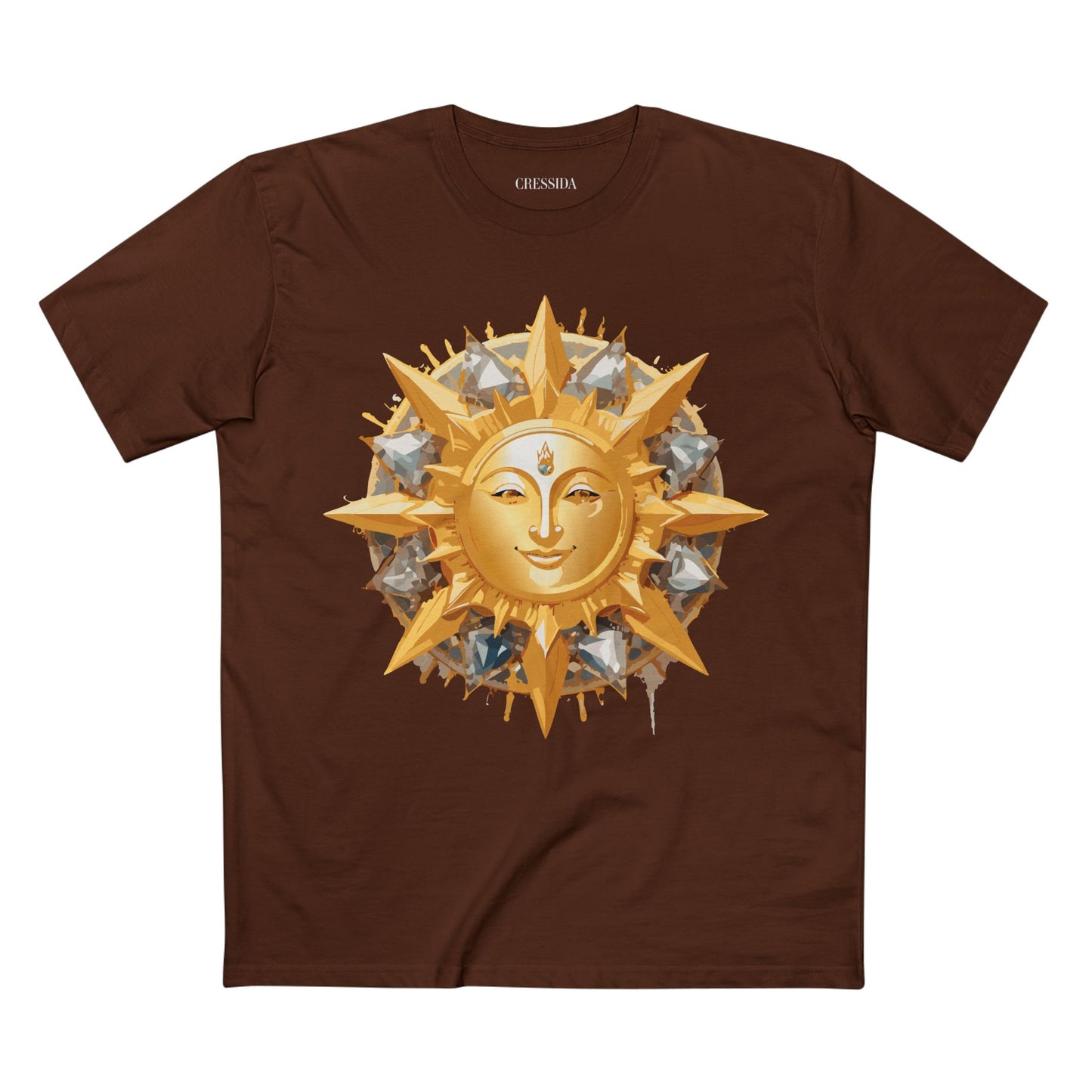 Sun Shirt, Shirt with Sun, Tee Shirt with Gold Sun