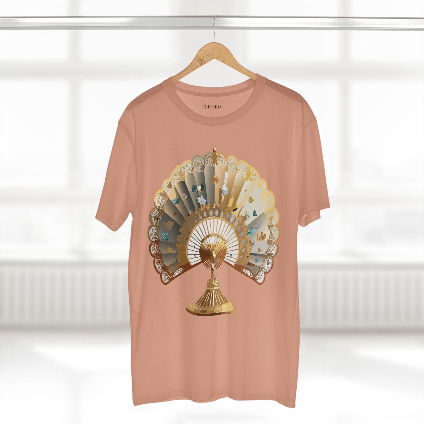 Fan shirt, Shirt with Fan, Tee Shirt with Antique Fan