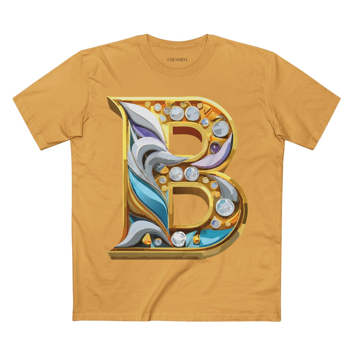 Letter Shirt, Shirt with Letters, Tee Shirt with Gold Letters