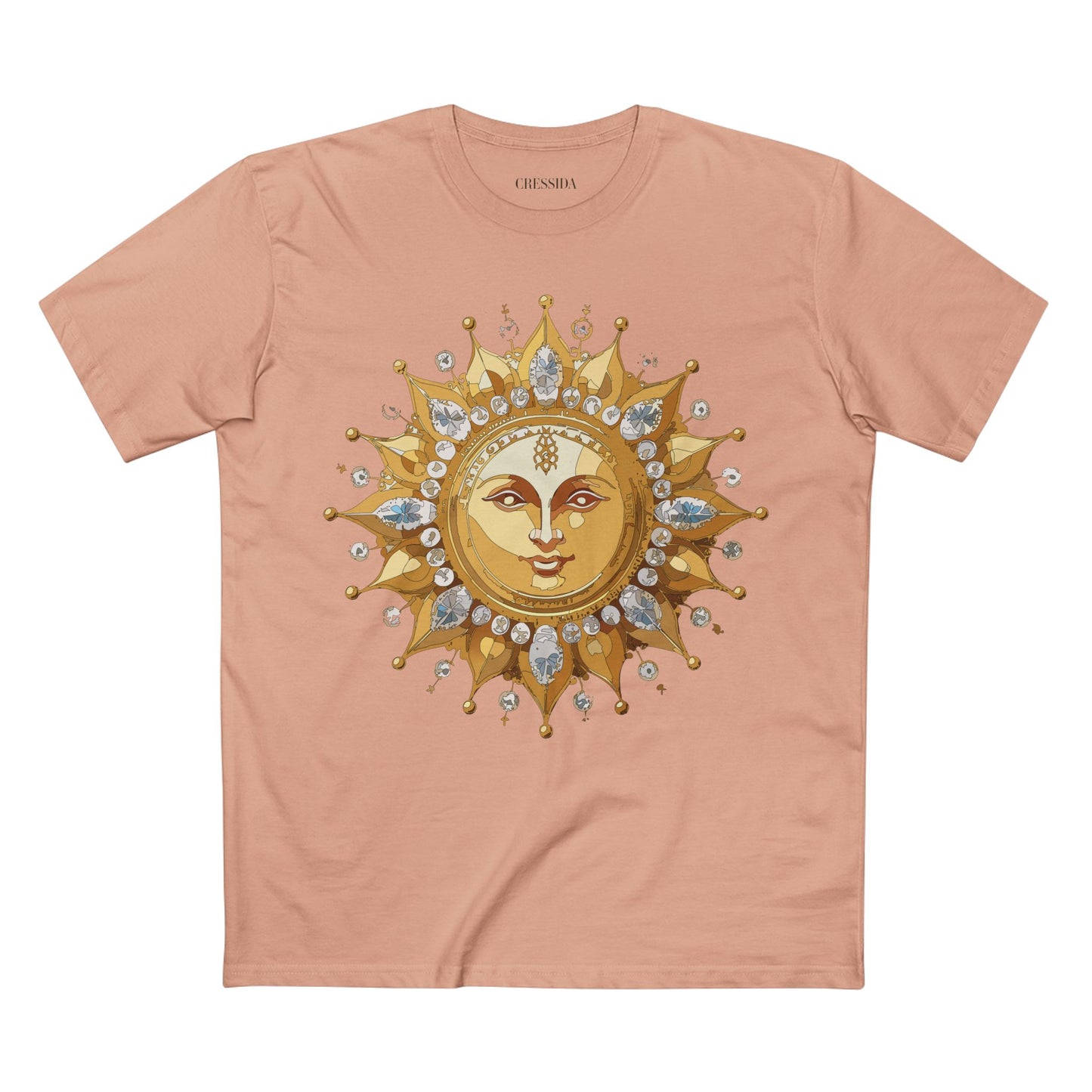 Sun Shirt, Shirt with Sun, Tee Shirt with Gold Sun