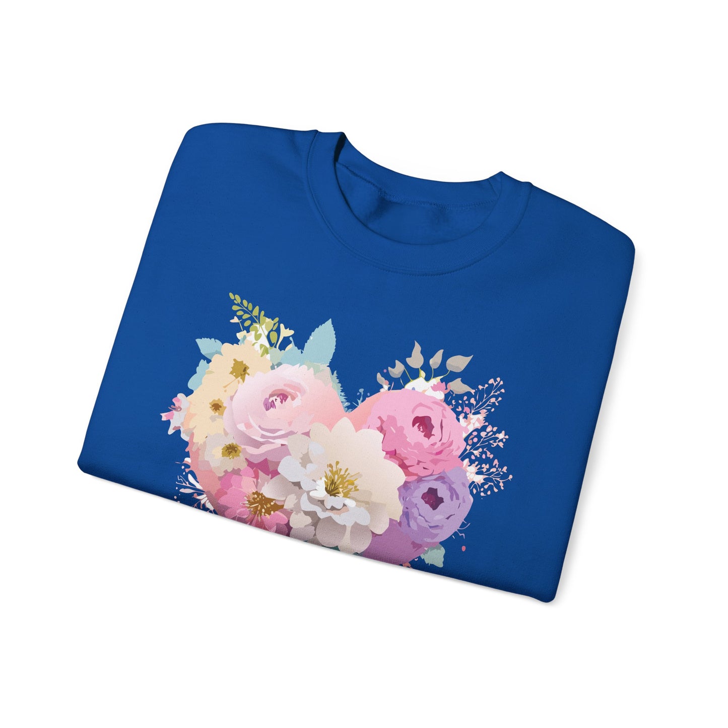 Floral Heart Sweatshirt, Floral Love Sweatshirt, Valentine's Day Sweatshirt, Heart Floral Sweatshirt