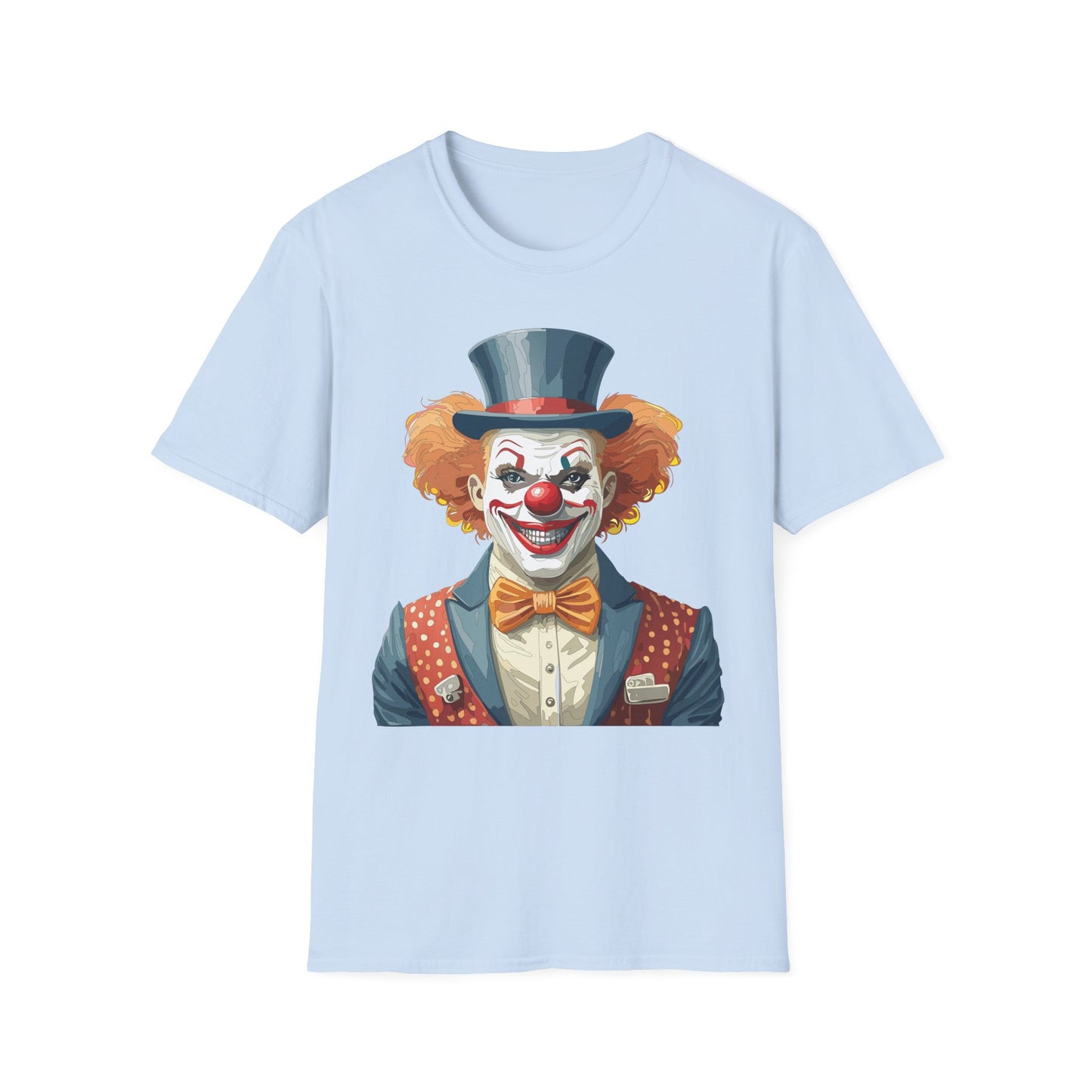 Clown Shirt, T Shirt with Clown, Funny Man Shirt, Tee Shirt with Funny Man, Circus Shirt, Shirt with Circus, Scary Man Shirt, Shirt with Scary Man