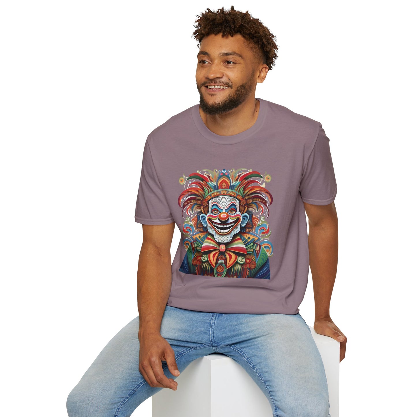 Clown Shirt, T Shirt with Clown, Funny Man Shirt, Tee Shirt with Funny Man, Circus Shirt, Shirt with Circus, Scary Man Shirt, Shirt with Scary Man