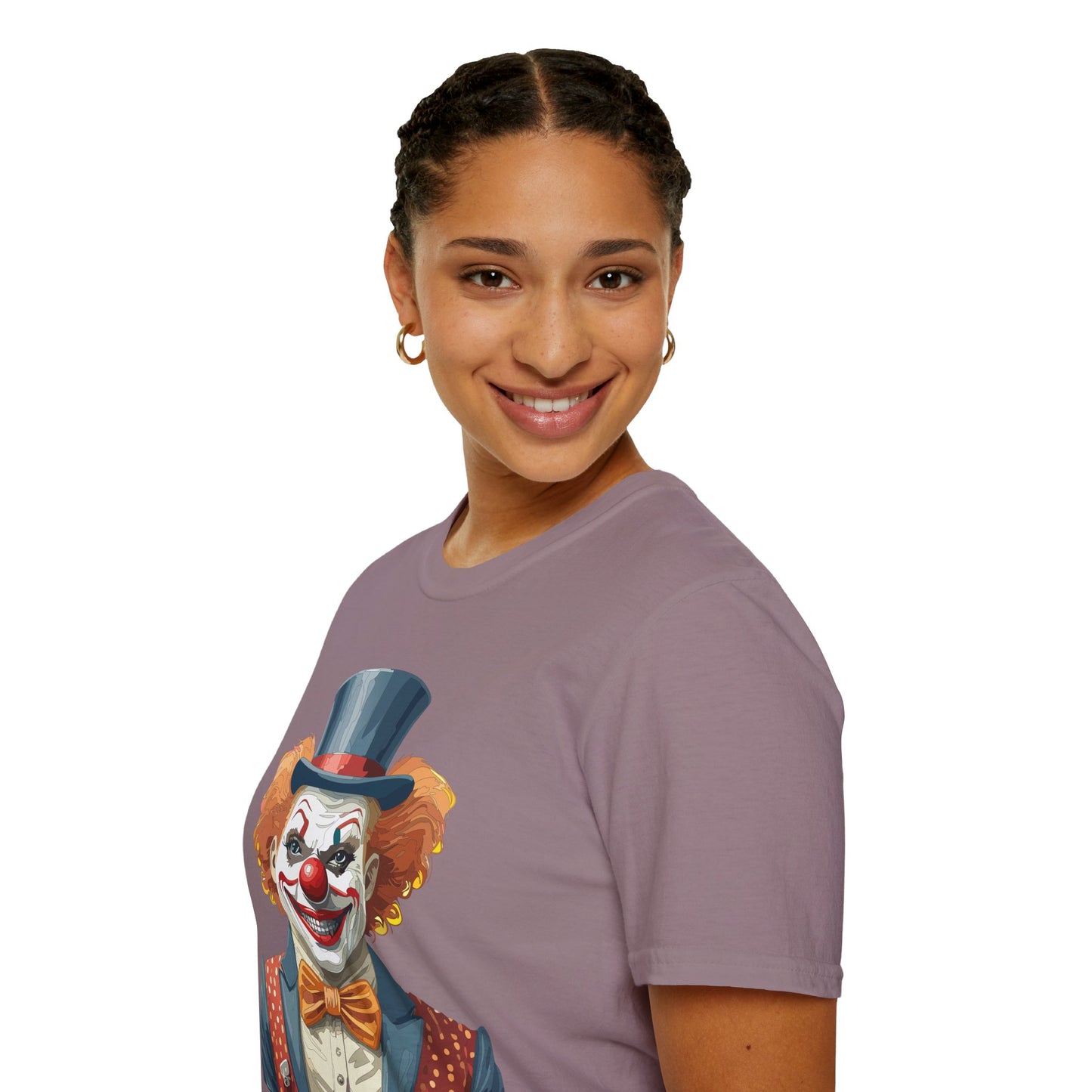 Clown Shirt, T Shirt with Clown, Funny Man Shirt, Tee Shirt with Funny Man, Circus Shirt, Shirt with Circus, Scary Man Shirt, Shirt with Scary Man
