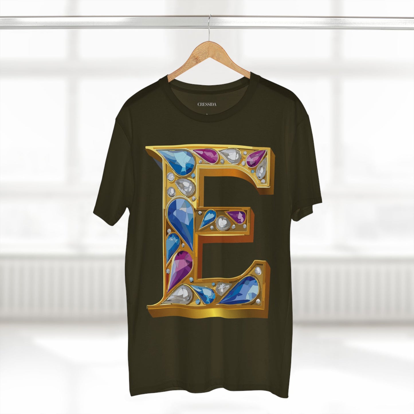 Letter Shirt, Shirt with Letters, Tee Shirt with Gold Letters