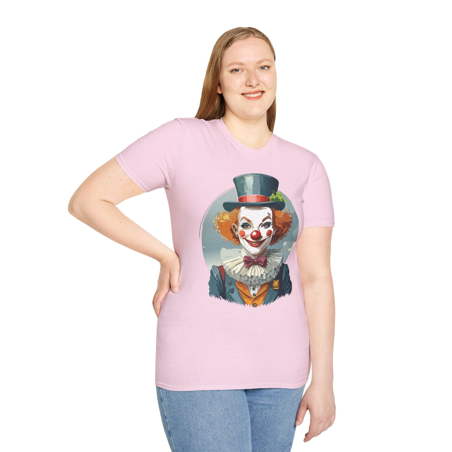 Clown Shirt, T Shirt with Clown, Funny Man Shirt, Tee Shirt with Funny Man, Circus Shirt, Shirt with Circus, Scary Man Shirt, Shirt with Scary Man