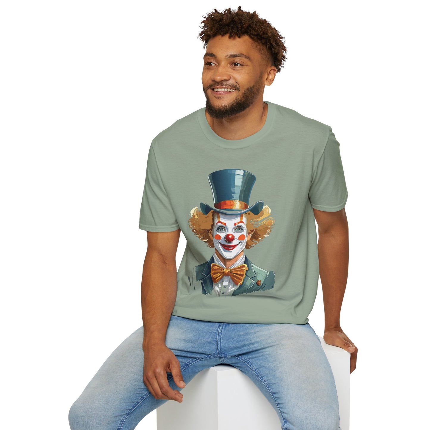 Clown Shirt, T Shirt with Clown, Funny Man Shirt, Tee Shirt with Funny Man, Circus Shirt, Shirt with Circus, Scary Man Shirt, Shirt with Scary Man