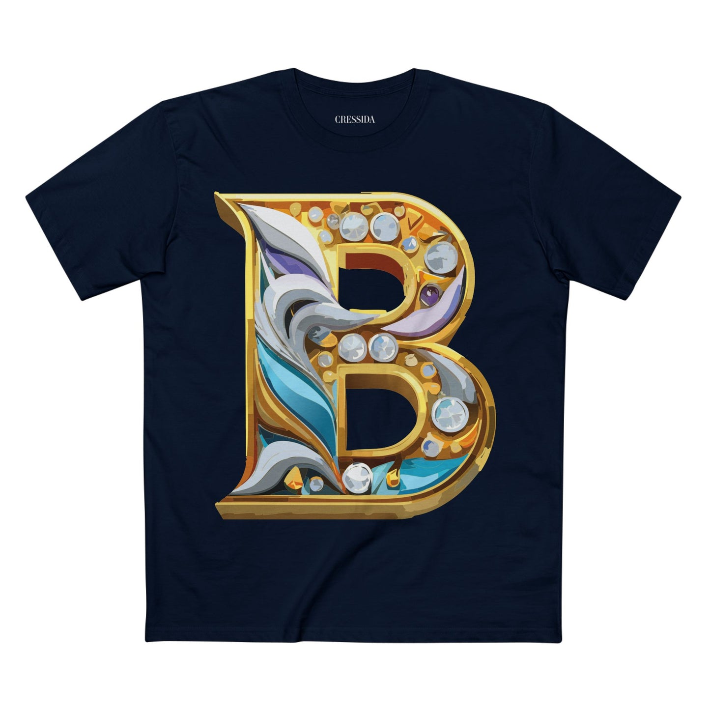 Letter Shirt, Shirt with Letters, Tee Shirt with Gold Letters