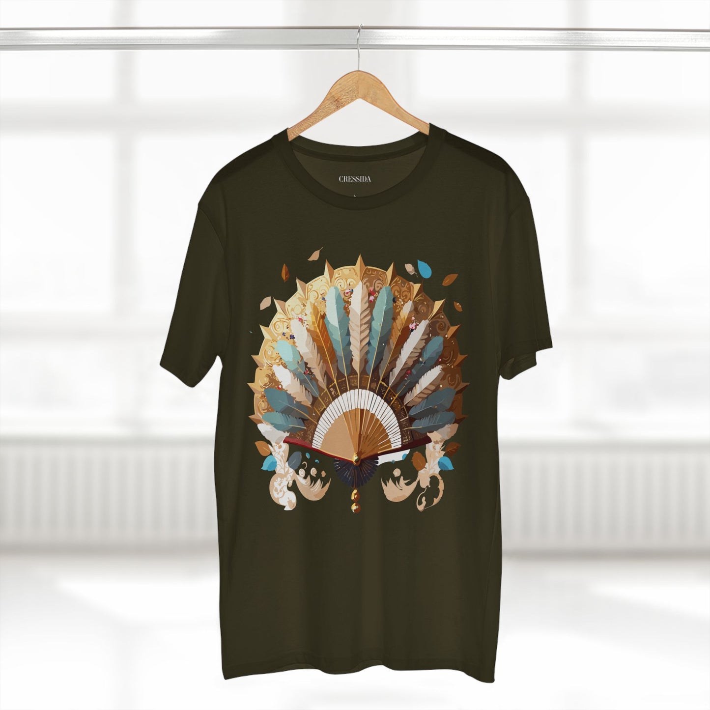 Fan shirt, Shirt with Fan, Tee Shirt with Antique Fan