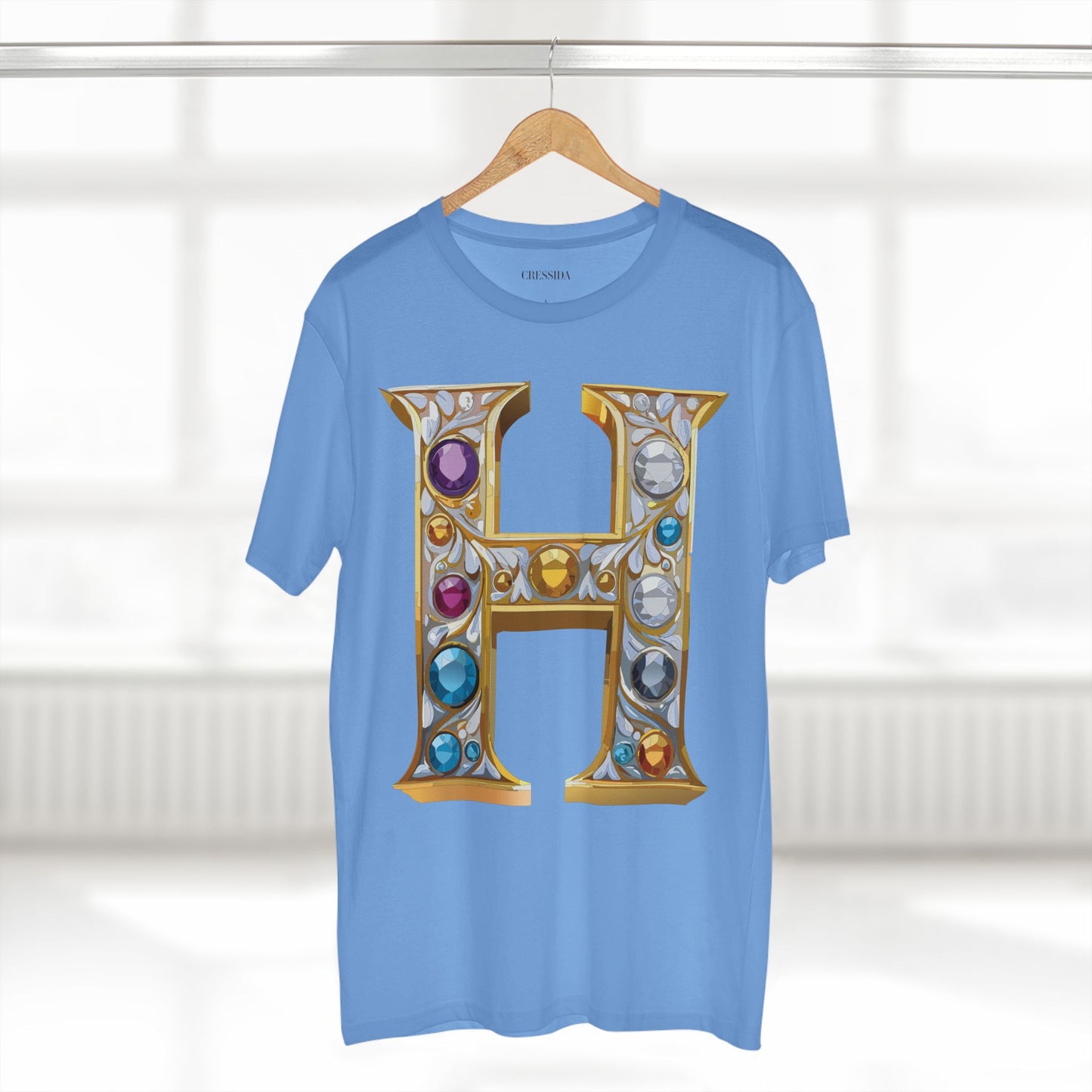 Letter Shirt, Shirt with Letters, Tee Shirt with Gold Letters