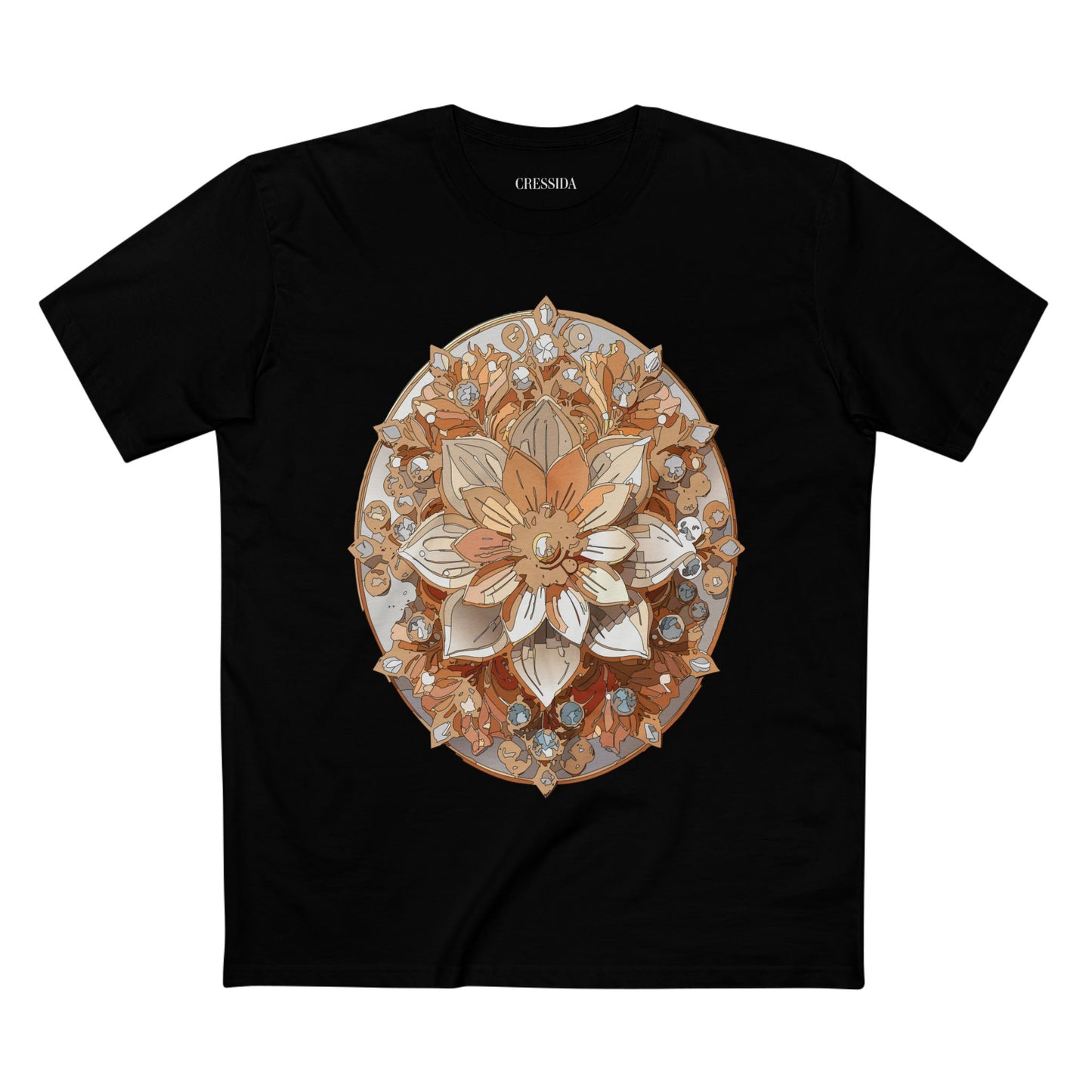 Floral Shirt, Shirt with Flower, Tee Shirt with Antique Flower