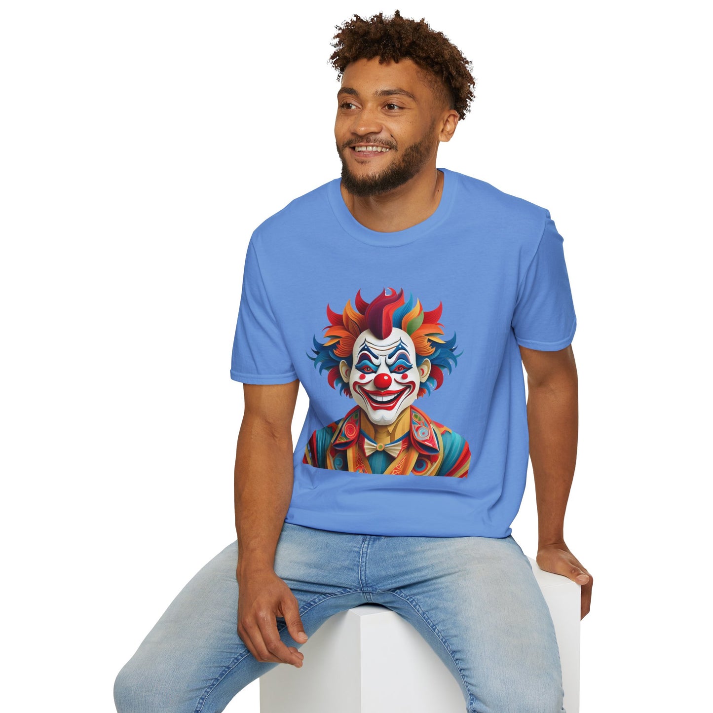 Clown Shirt, T Shirt with Clown, Funny Man Shirt, Tee Shirt with Funny Man, Circus Shirt, Shirt with Circus, Scary Man Shirt, Shirt with Scary Man