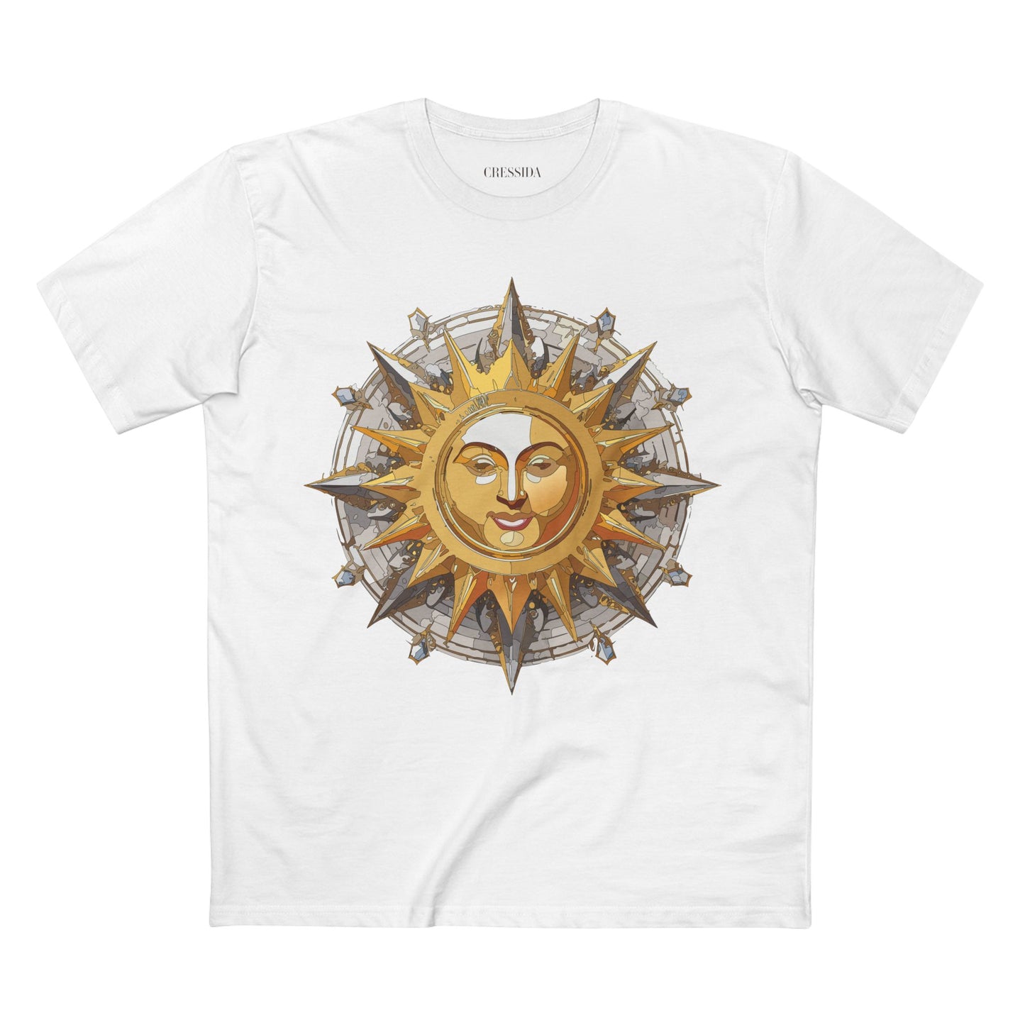 Sun Shirt, Shirt with Sun, Tee Shirt with Gold Sun