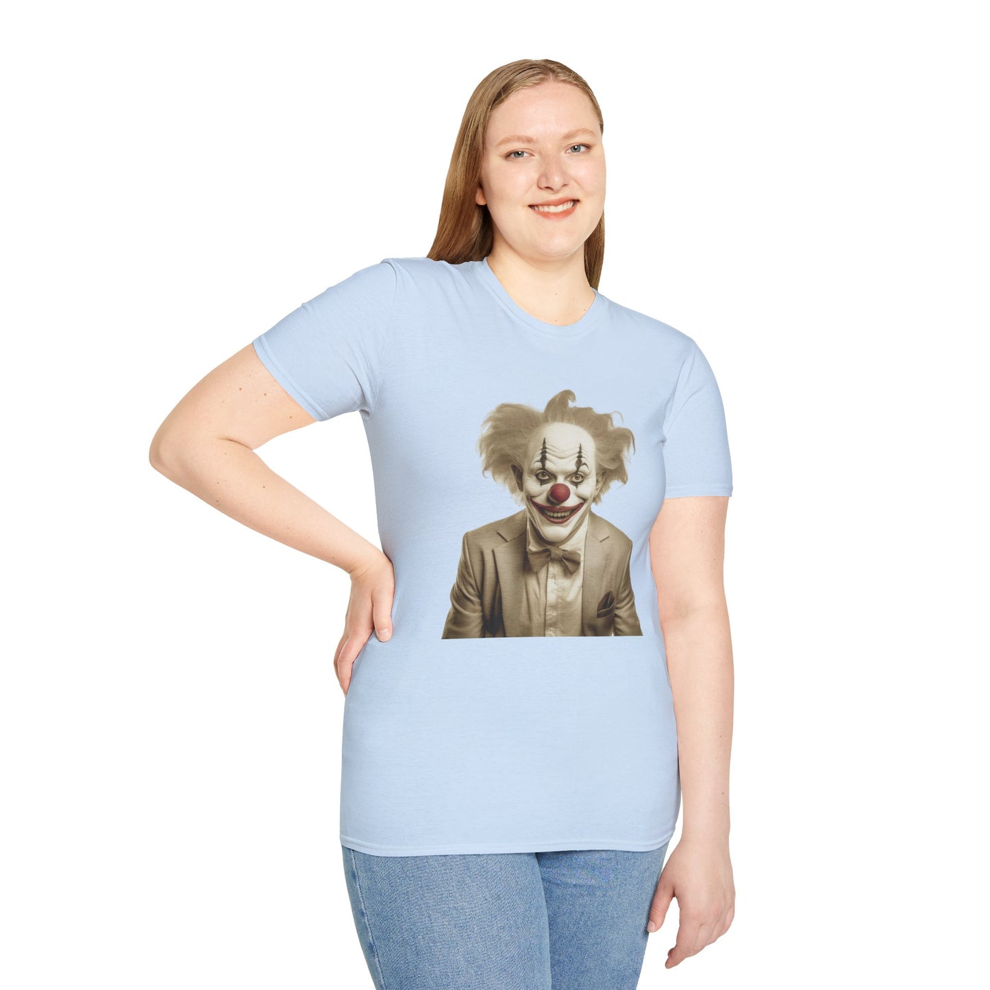 Clown Shirt, T Shirt with Clown, Funny Man Shirt, Tee Shirt with Funny Man, Circus Shirt, Shirt with Circus, Scary Man Shirt, Shirt with Scary Man