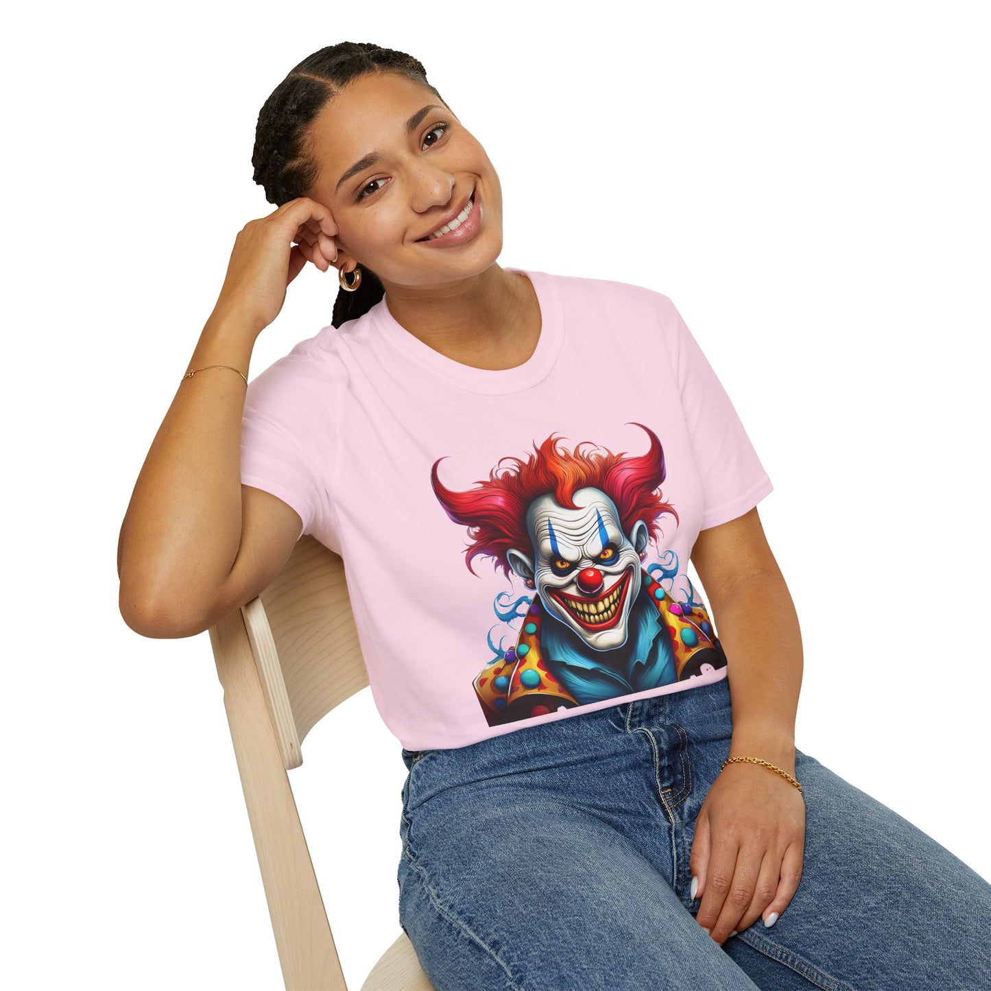 Clown Shirt, T Shirt with Clown, Funny Man Shirt, Tee Shirt with Funny Man, Circus Shirt, Shirt with Circus, Scary Man Shirt, Shirt with Scary Man