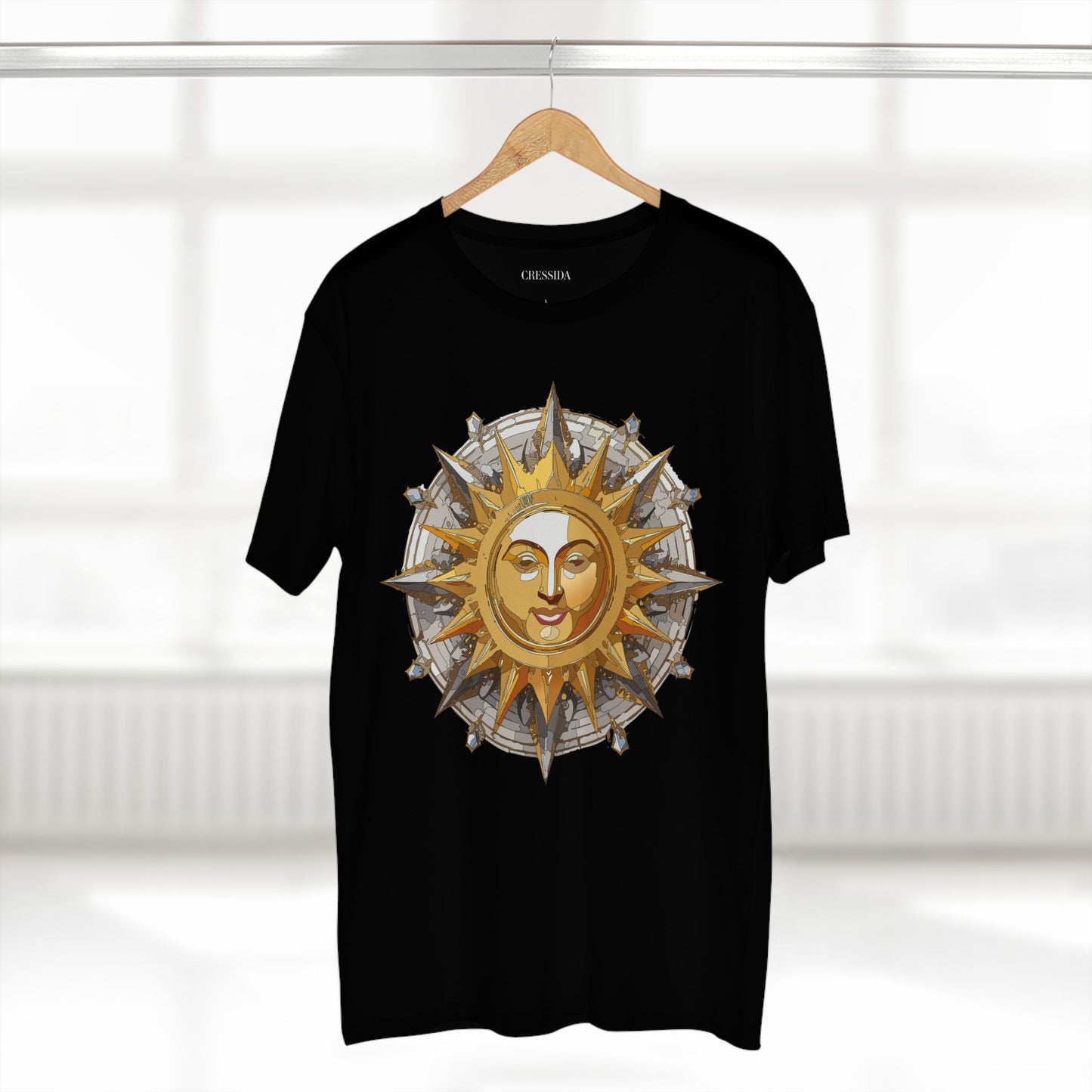 Sun Shirt, Shirt with Sun, Tee Shirt with Gold Sun