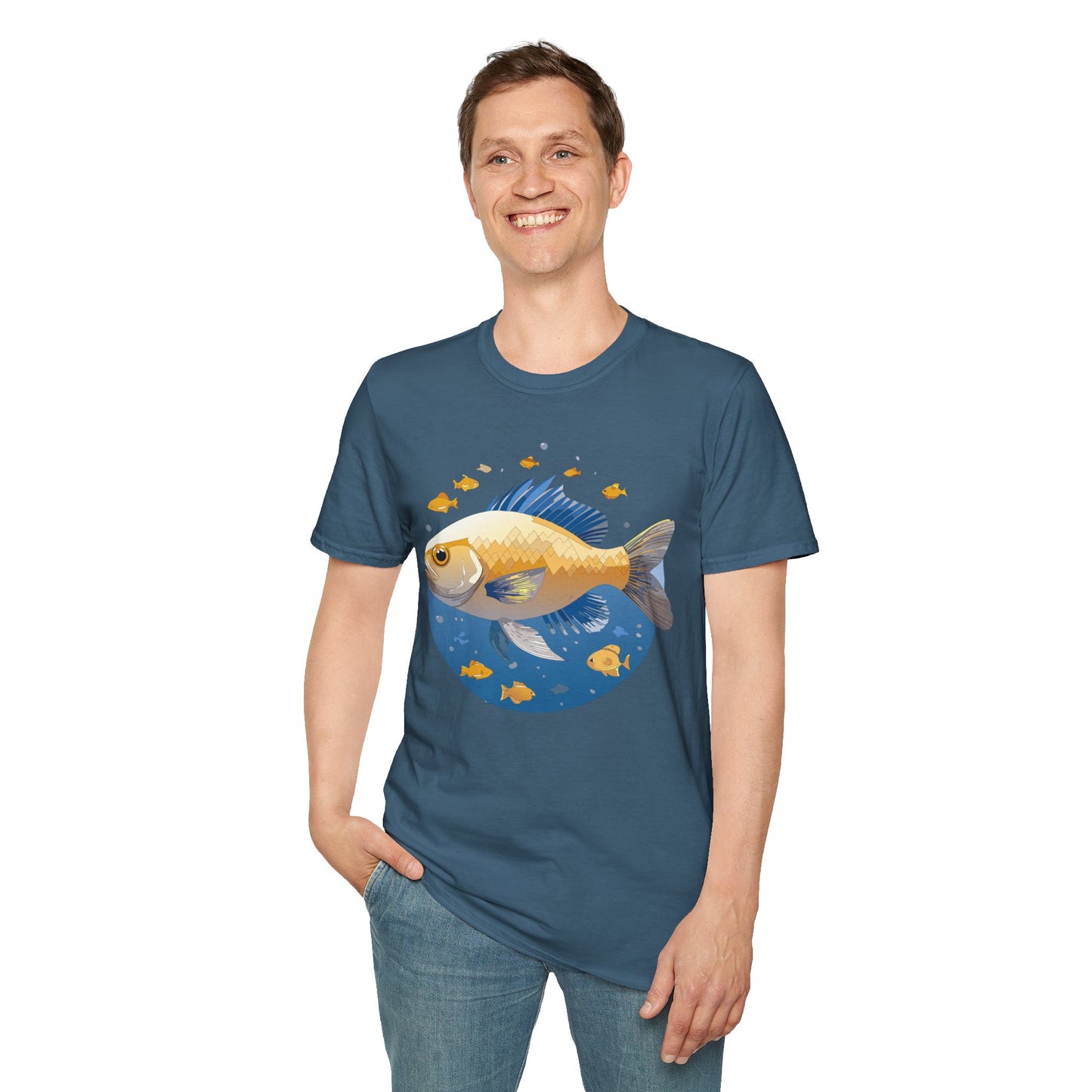 Fish Art Design Shirt, T Shirt with Fish, Graphic Shirt, Tee Shirt with Graphic Design, Shirt with Fish Graphic Art