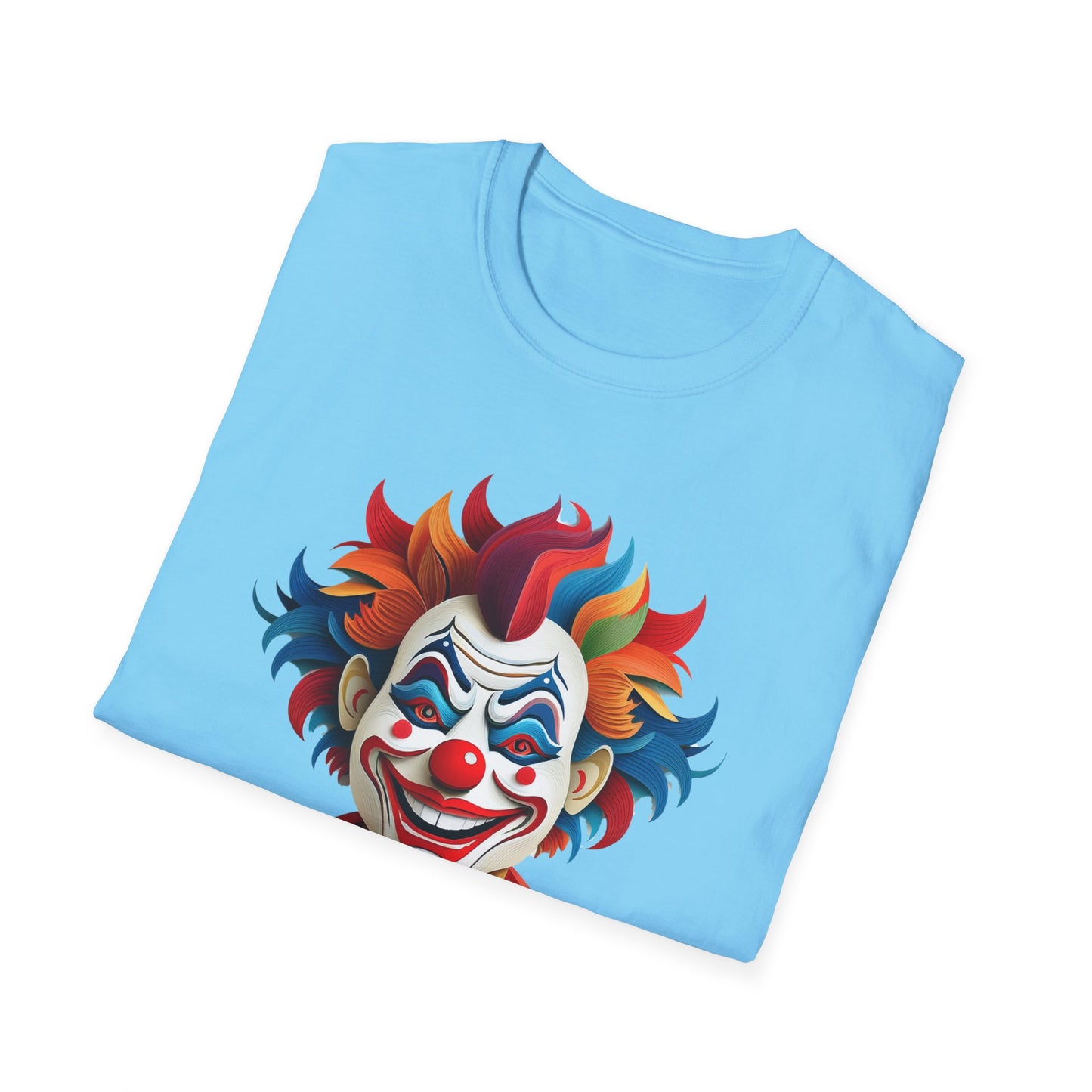 Clown Shirt, T Shirt with Clown, Funny Man Shirt, Tee Shirt with Funny Man, Circus Shirt, Shirt with Circus, Scary Man Shirt, Shirt with Scary Man