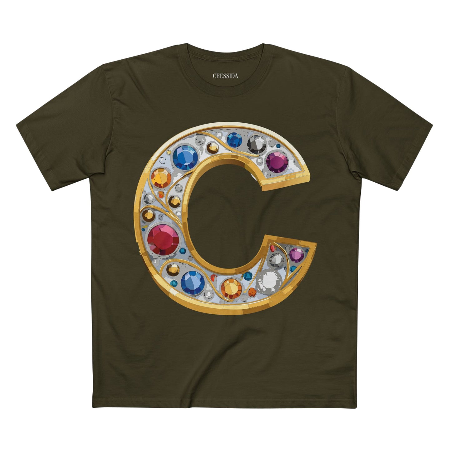 Letter Shirt, Shirt with Letters, Tee Shirt with Gold Letters