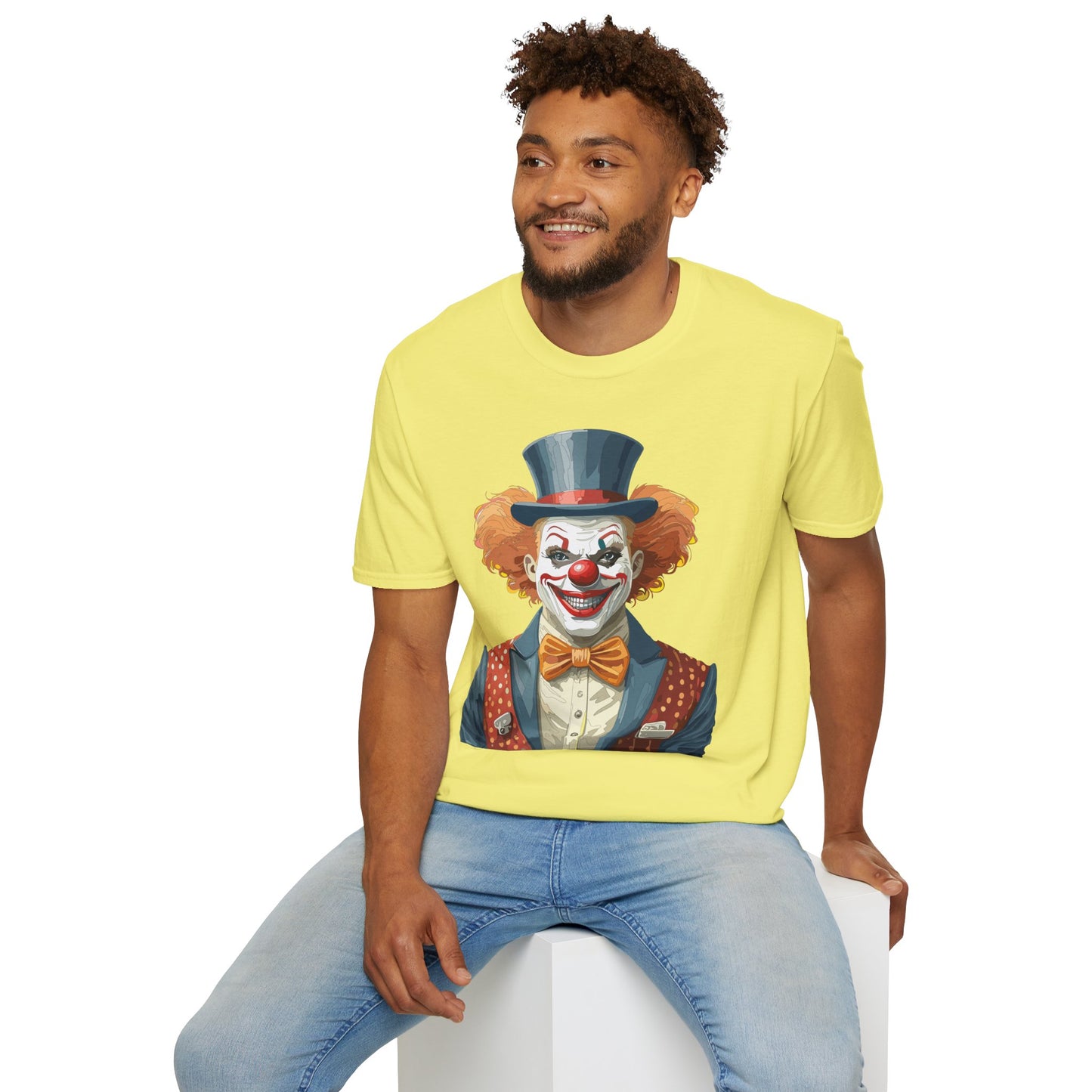 Clown Shirt, T Shirt with Clown, Funny Man Shirt, Tee Shirt with Funny Man, Circus Shirt, Shirt with Circus, Scary Man Shirt, Shirt with Scary Man